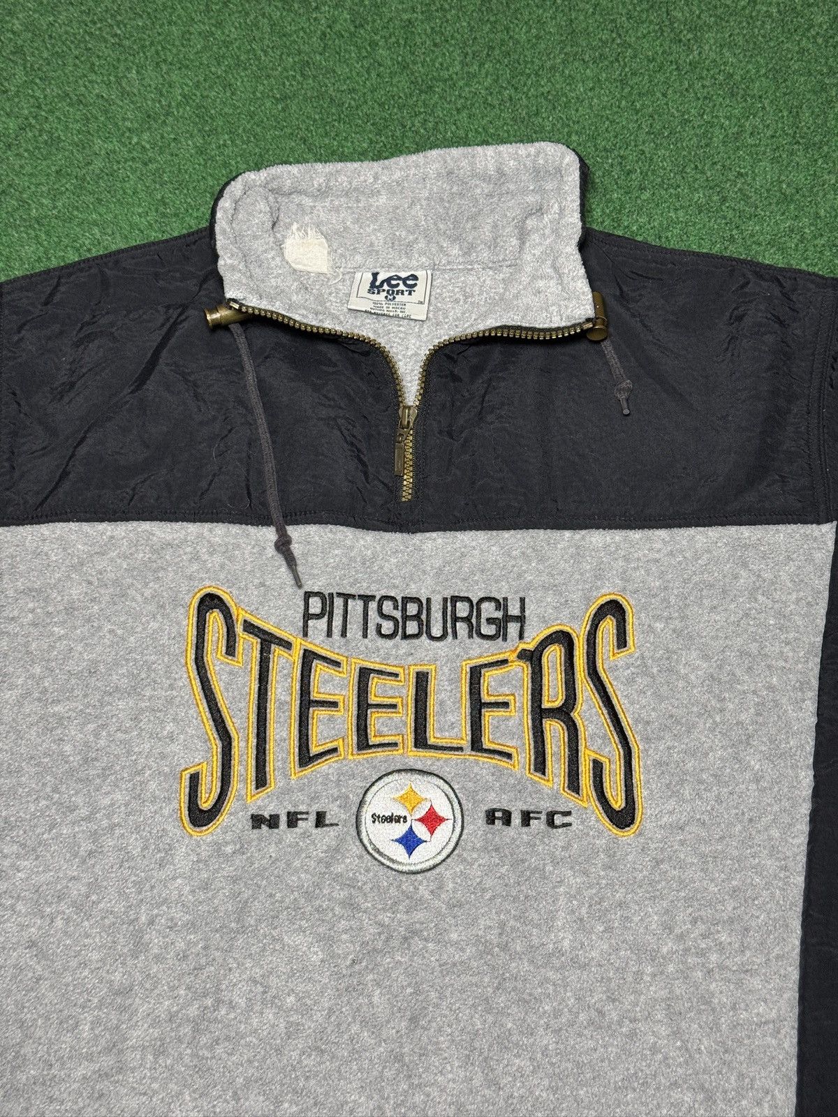 Vintage Vintage 90s Pittsburgh Steelers 1/4 Zip Fleece Sweatshirt Size US M / EU 48-50 / 2 - 2 Thumbnail