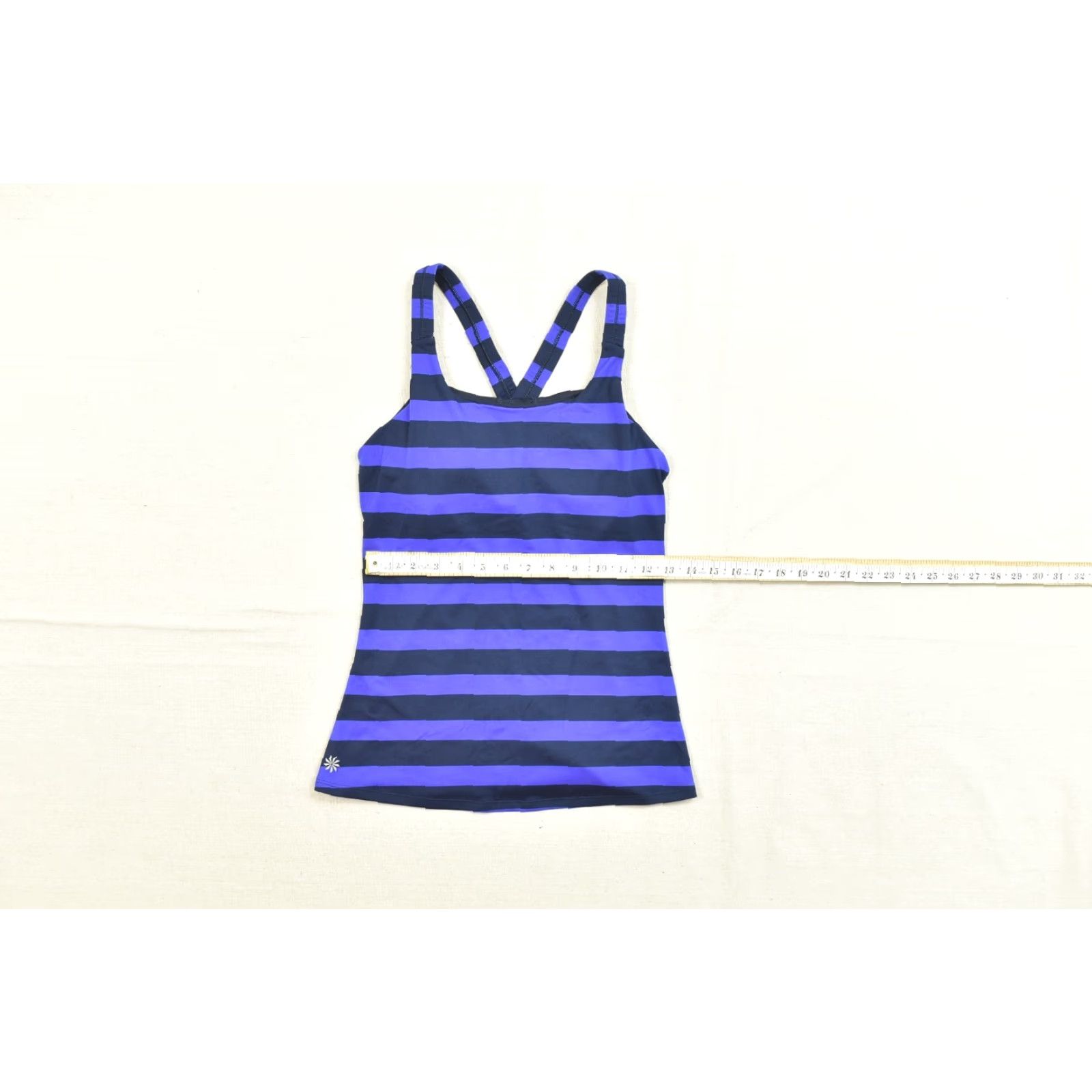 Athleta Athleta Tank Top Womens Small Blue Navy Striped Racerback Athletic Sleeveless Pullover Size S / US 4 / IT 40 - 3 Thumbnail