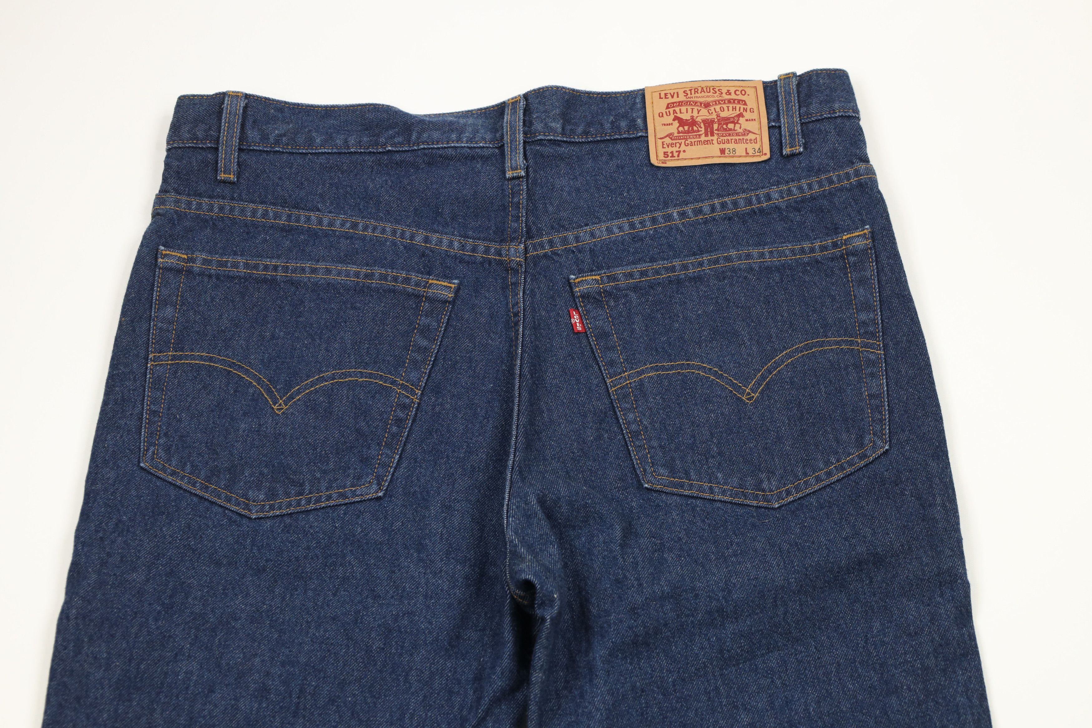 Levi's × Vintage Vintage 90s Levis 517 Western Bootcut Denim Jeans Blue Size US 38 / EU 54 - 11 Thumbnail