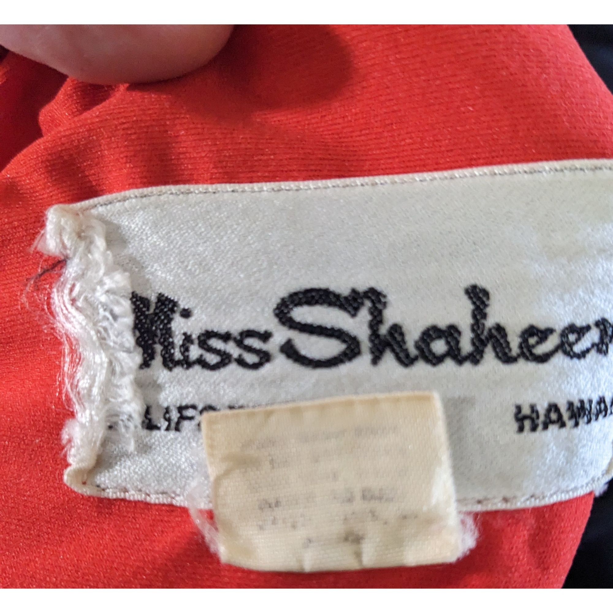Other Vintage 70s Miss Shaheen Red And Black Gothic Tunic Size 12 Size XL / US 12-14 / IT 48-50 - 4 Thumbnail