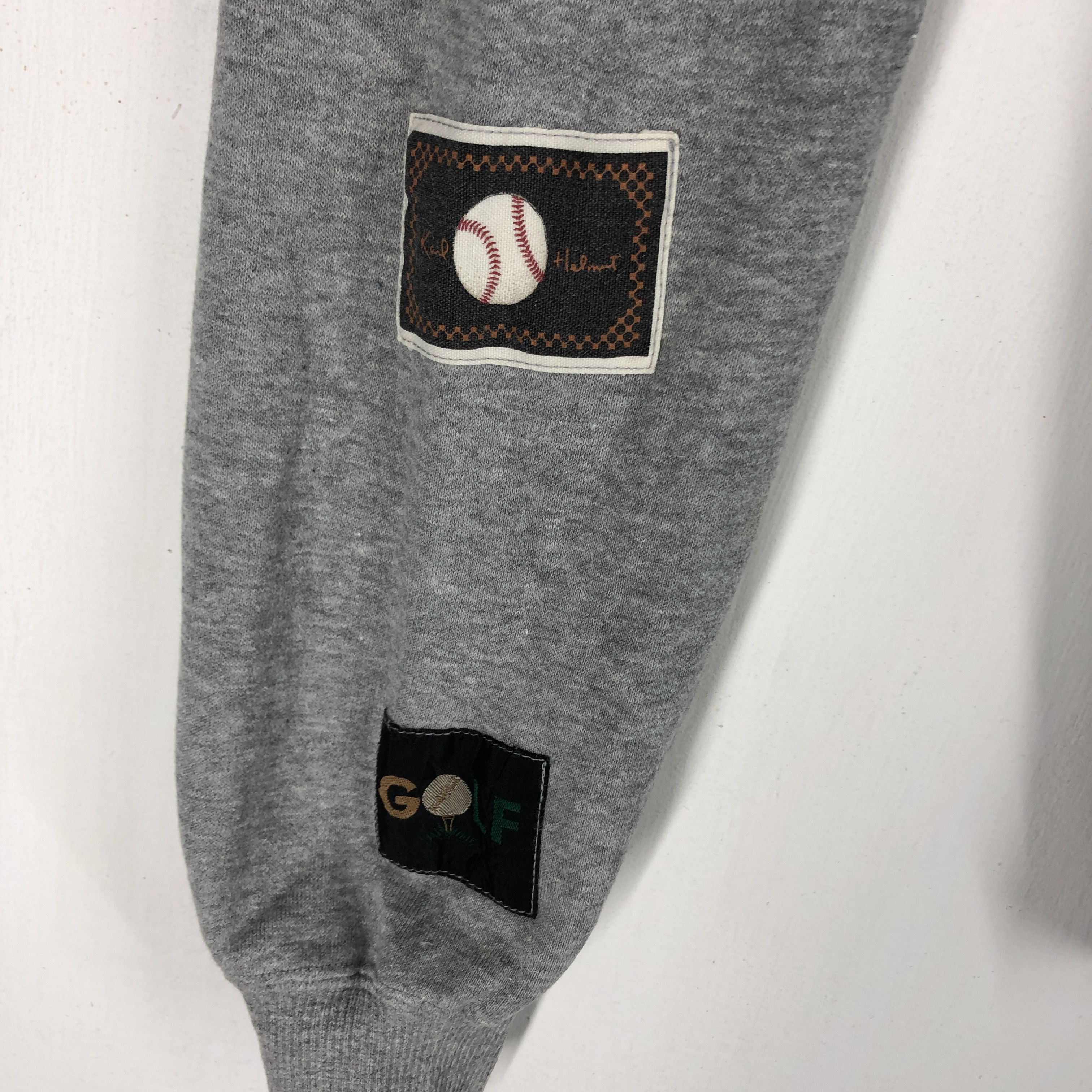 Karl Helmut KARL HELMUT SPORTS Patch Logo Crew Neck Sweatshirt #2589-92 Size US L / EU 52-54 / 3 - 9 Thumbnail
