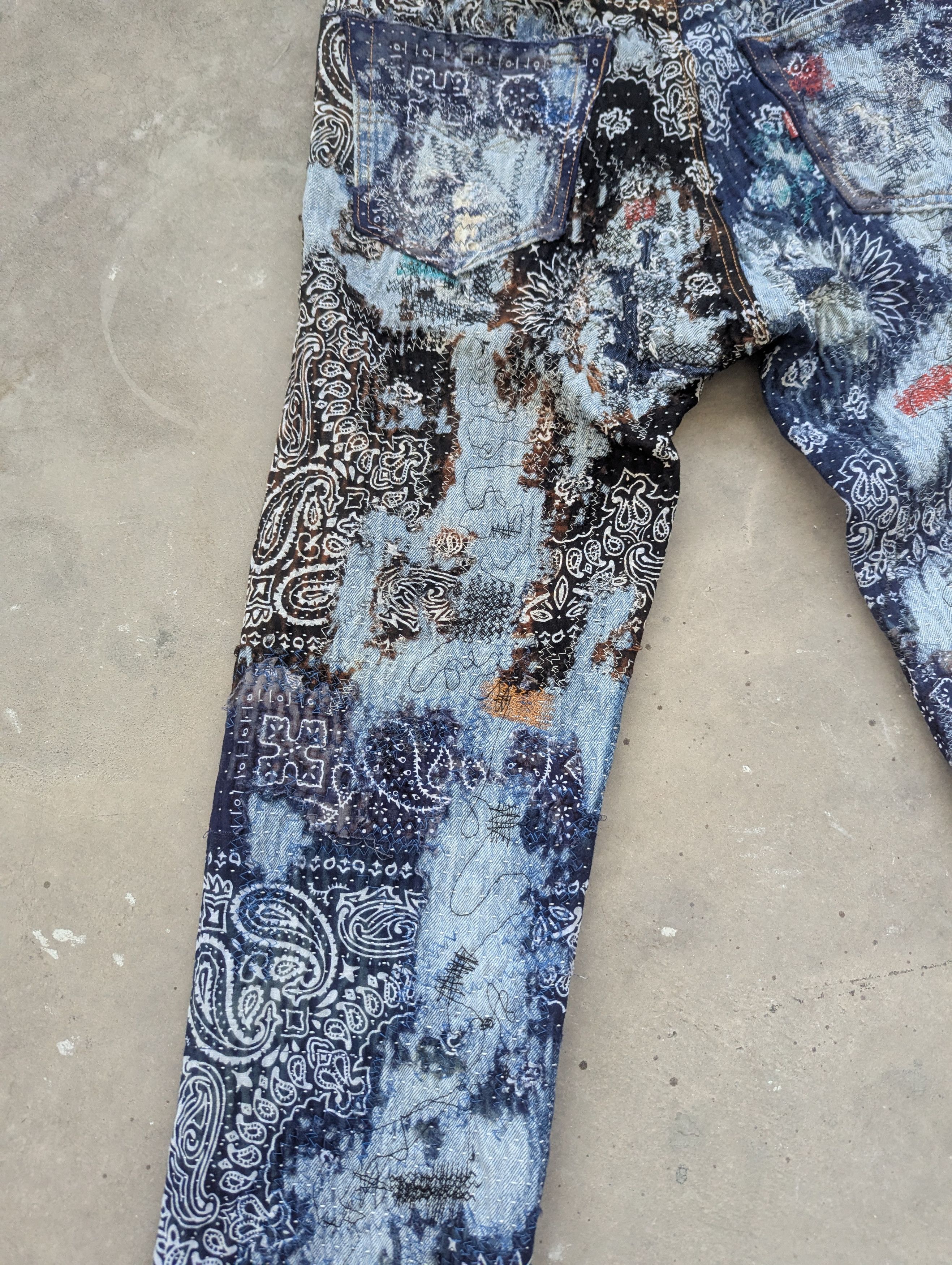 Levi's VintageVintage Levis 501 Inspired Proleta Re Art Custom Made Size US 31 - 17 Thumbnail