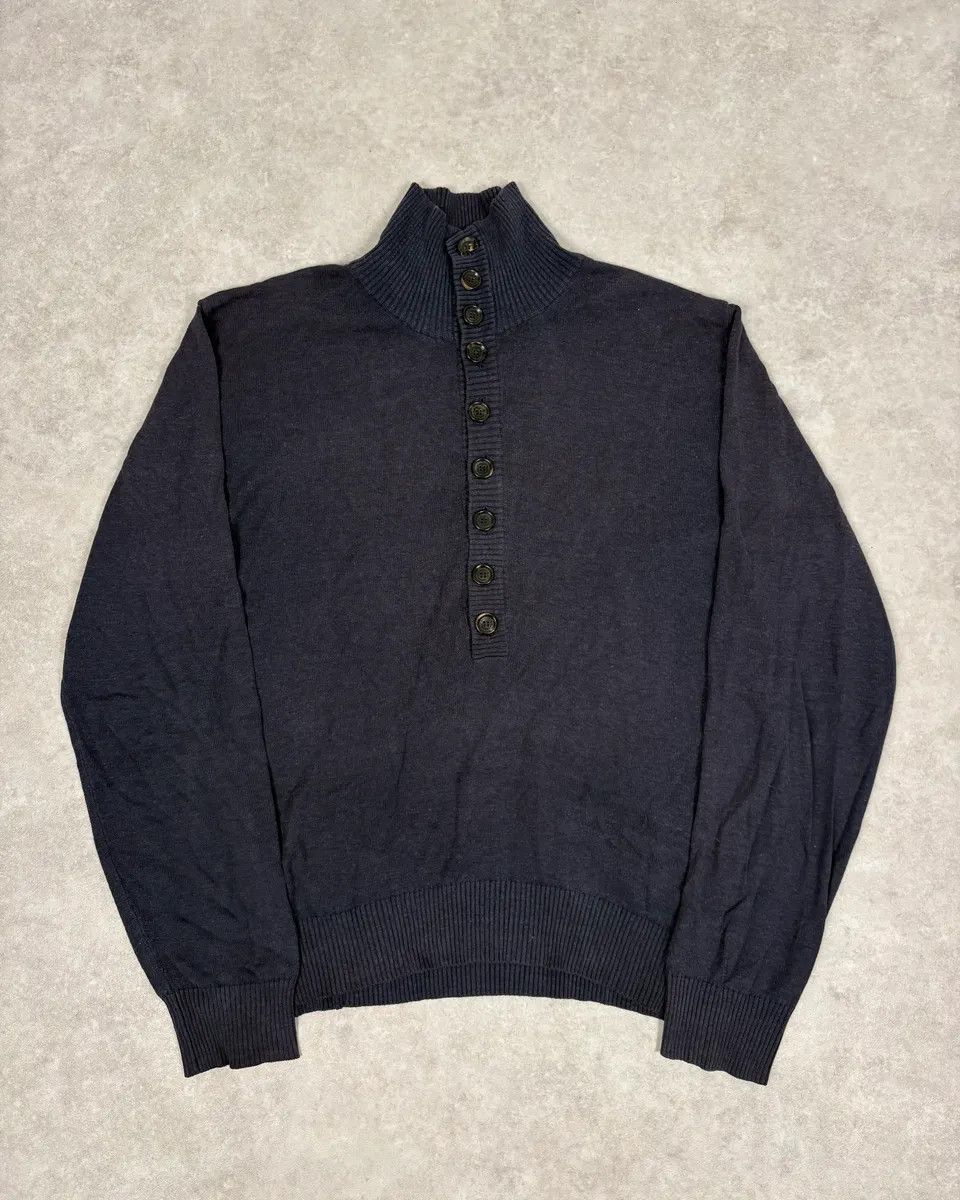 Dolce & Gabbana SS2003 Dolce & Gabbana Navy Buttoned Classy Sweater Size US S / EU 44-46 / 1 - 1 Thumbnail