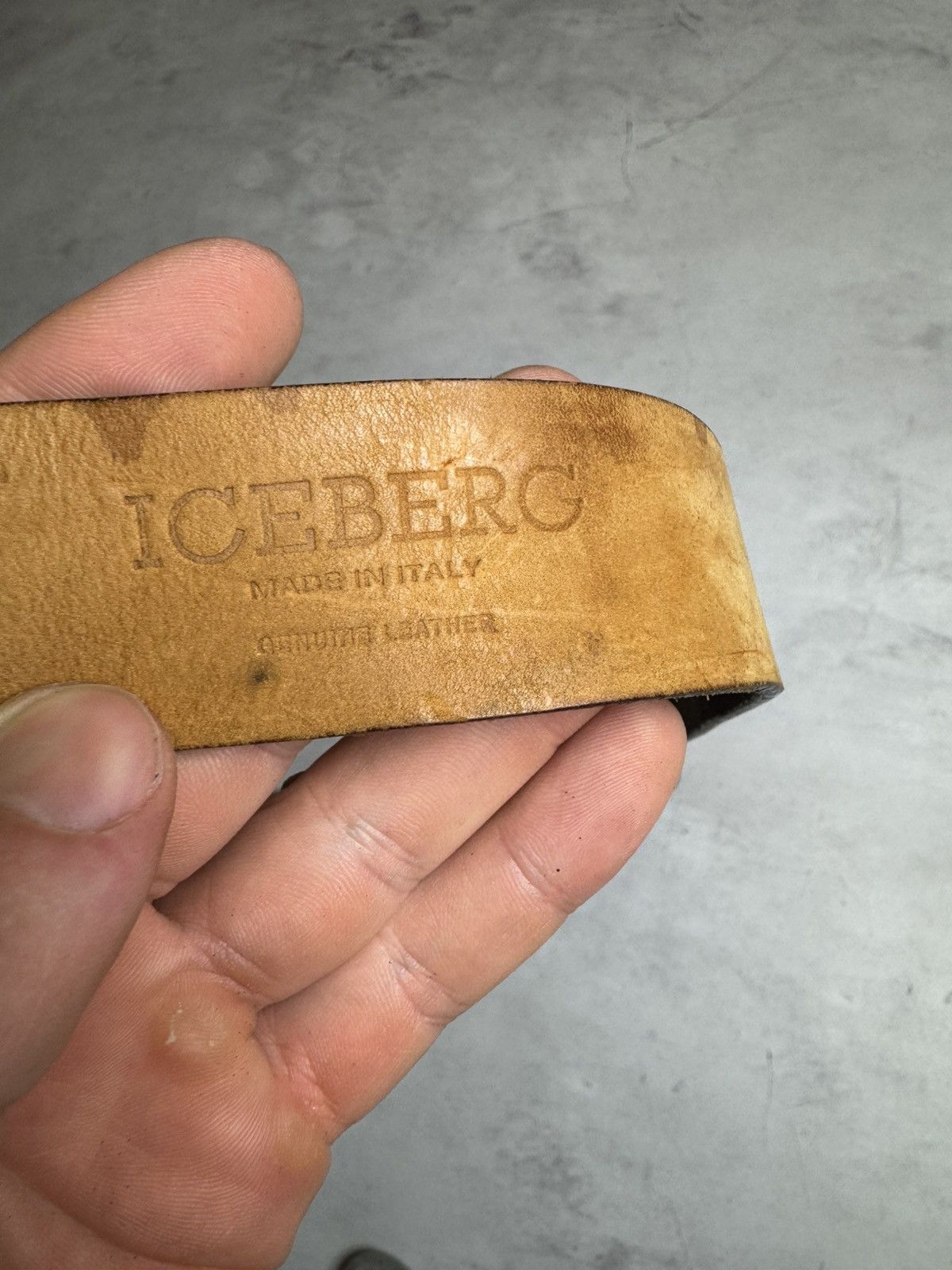 Iceberg × Vintage Iceberg Belt Leather Brown Rare Vintage Size ONE SIZE - 4 Thumbnail