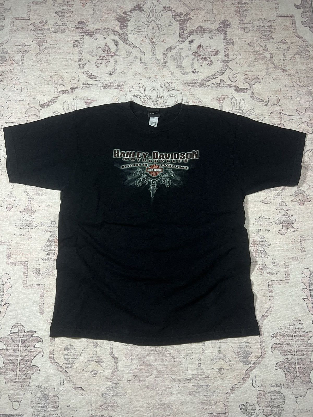 Harley Davidson Vintage Y2K Man O’War Harley Davidson Faded Biker Tee Size US XXL / EU 58 / 5 - 3 Thumbnail