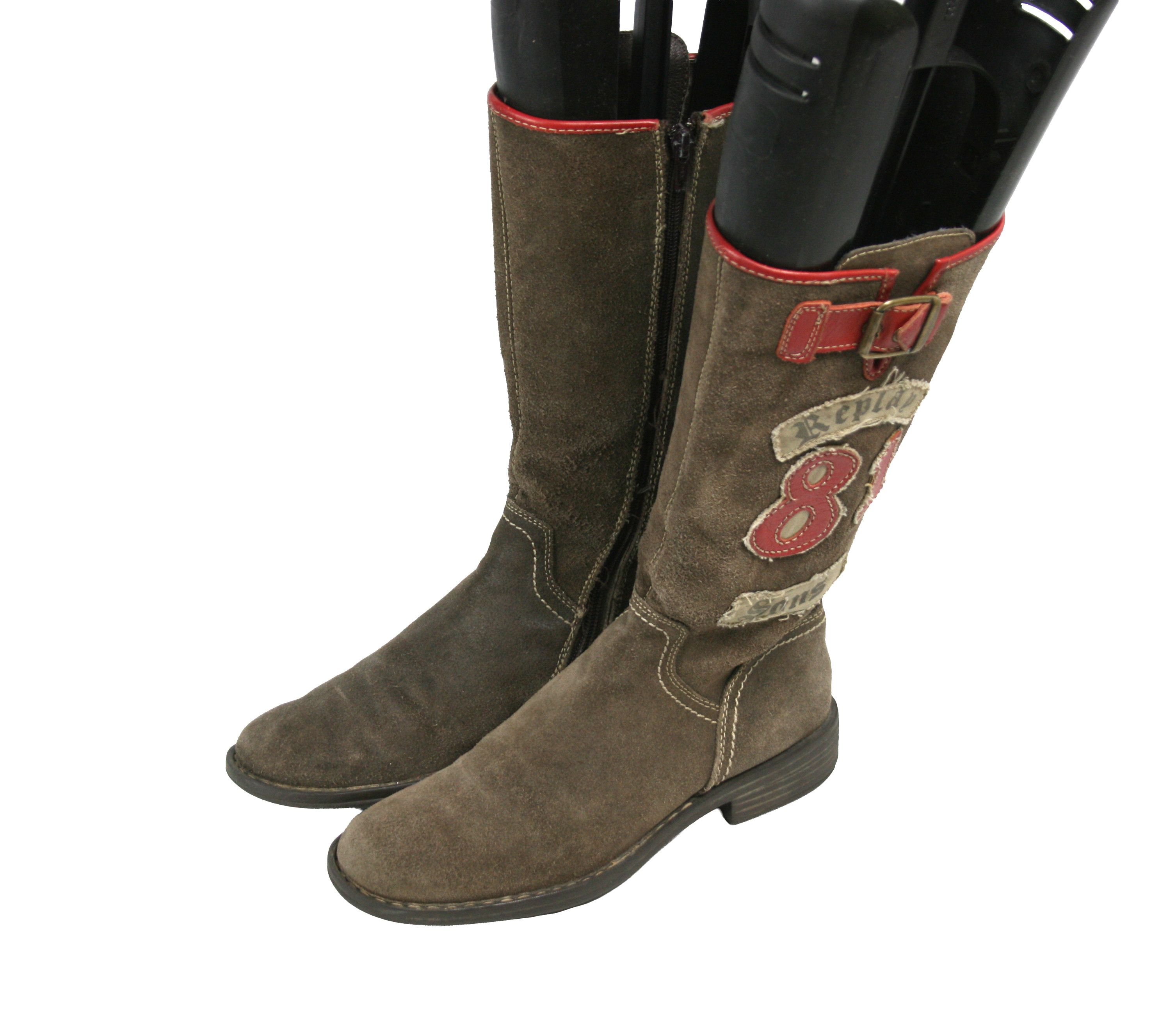 Replay 00S Y2K Moto High Suede Boots Vintage Size US 5 / IT 35 - 3 Thumbnail