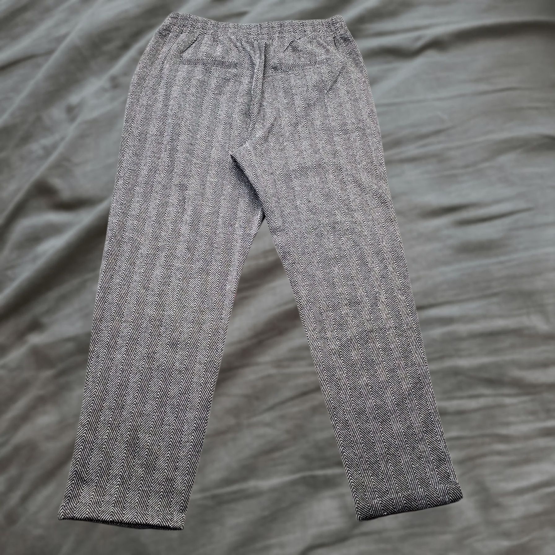 Vintage Ambiance Pant Women L Multi Herringbone Print Mid Rise Straight Shirt Size 36" / US 14 / IT 50 - 1 Thumbnail