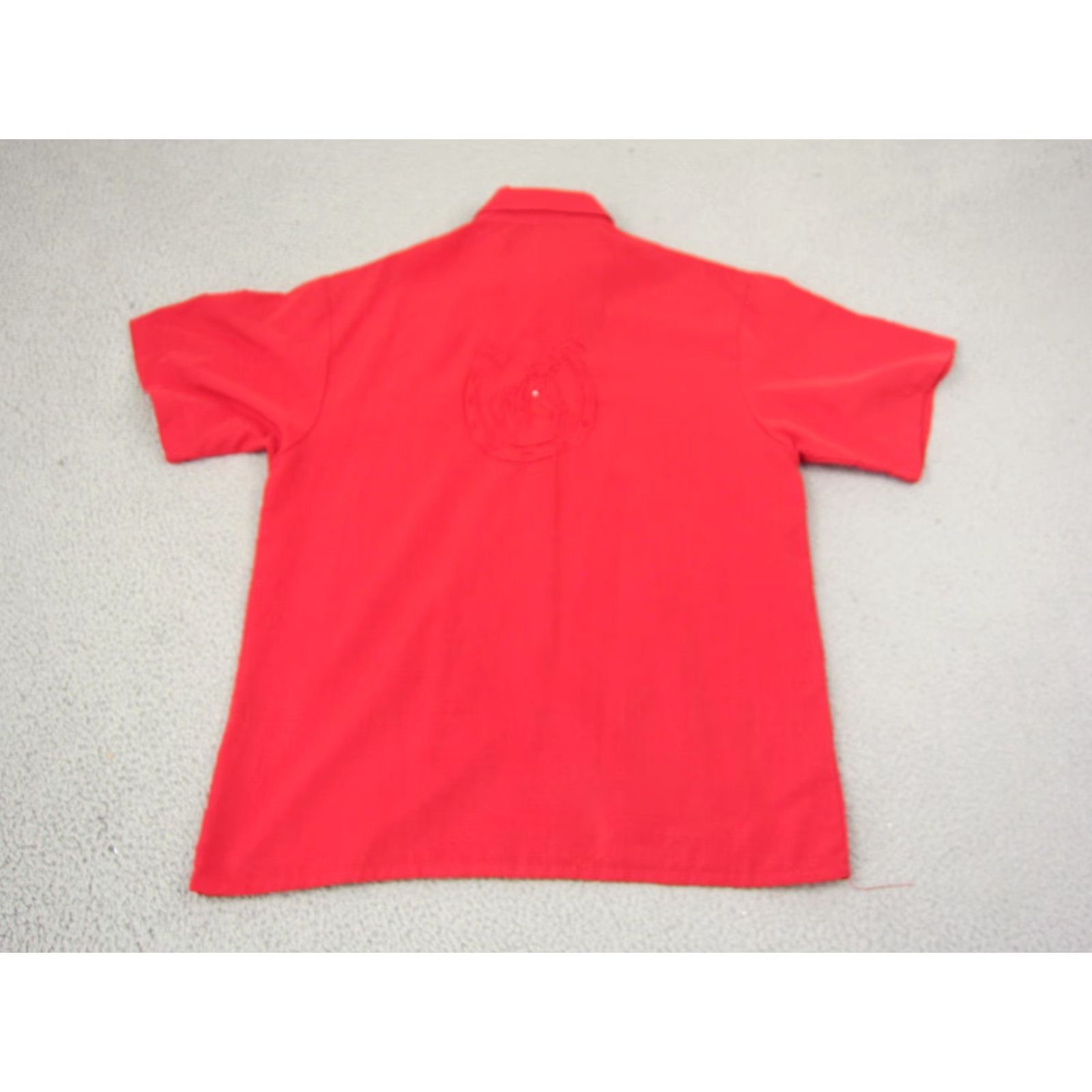 Vintage Saxifon Shirt Mens M Red Embroidered Western 90s Button-Up Collar Shirt Vintage Short Sleeve Poplin Polyester Size US M / EU 48-50 / 2 - 2 Thumbnail