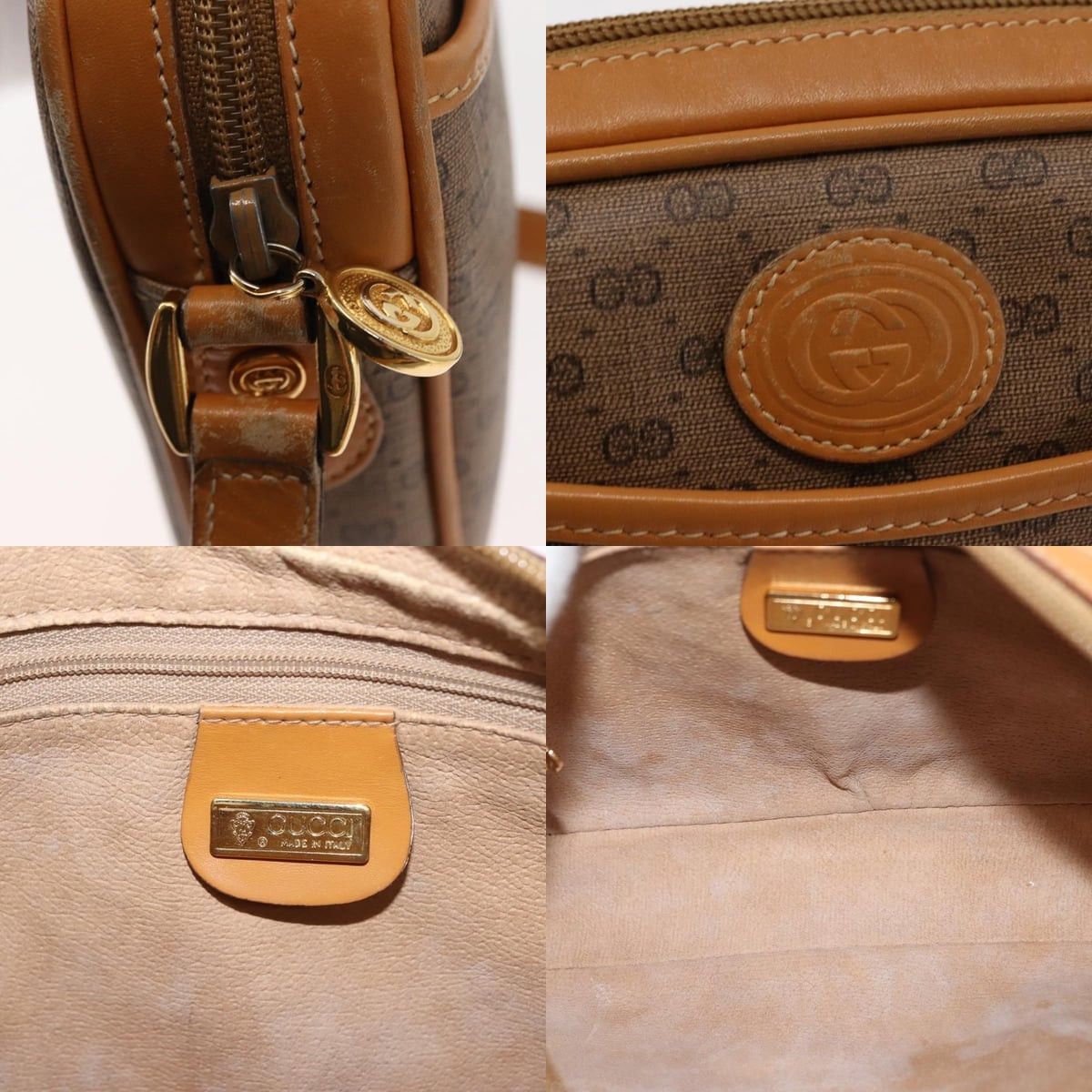 Gucci GUCCI Micro GG Canvas Shoulder Bag Pvc Leather Beige Size ONE SIZE - 11 Thumbnail