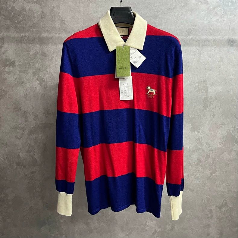Gucci Gucci Red and blue color matching warhorse embroidery patte Size US L / EU 52-54 / 3 - 1 Thumbnail