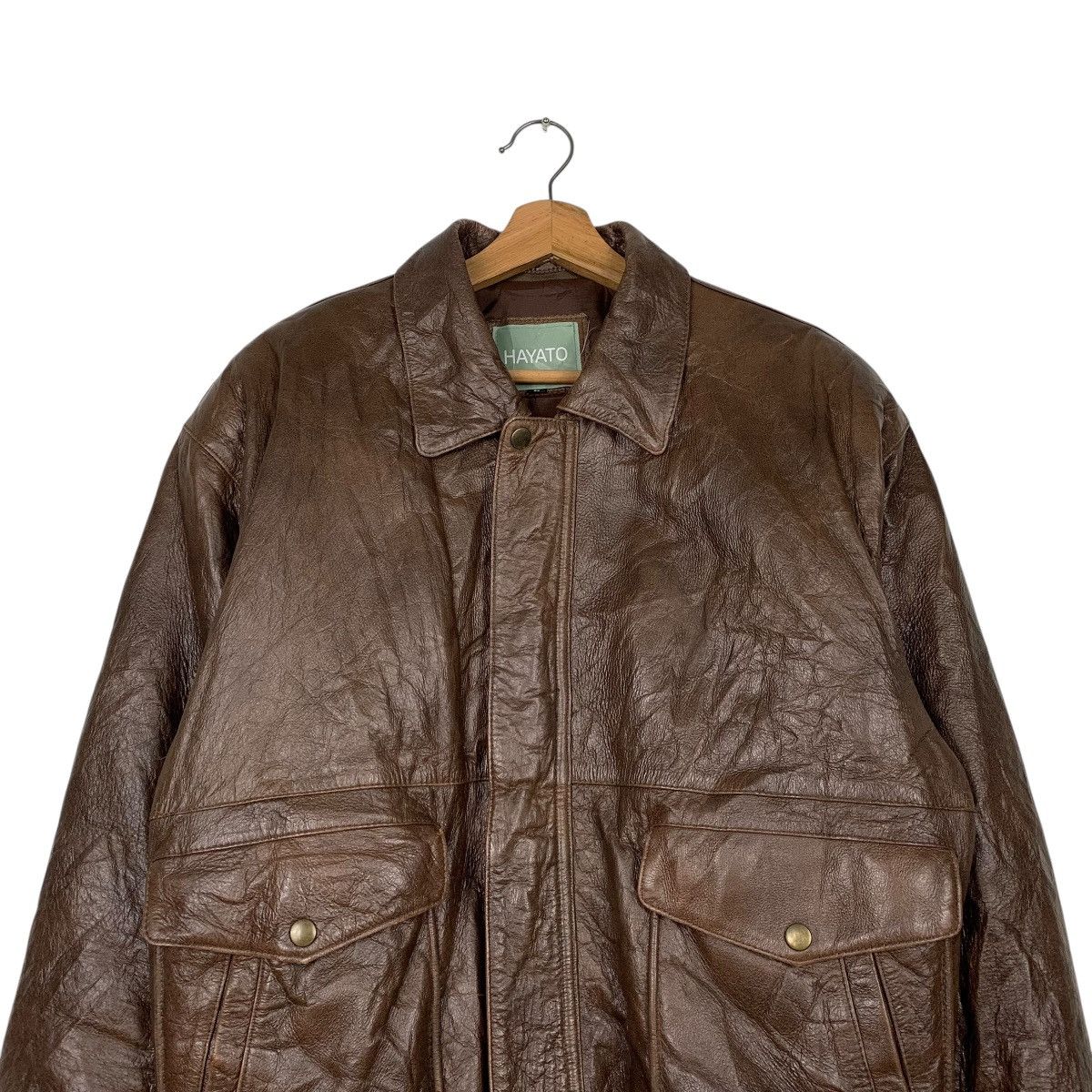 Japanese Brand Japanese Brand Hayato Flight Leather Jacket Size US M / EU 48-50 / 2 - 2 Thumbnail