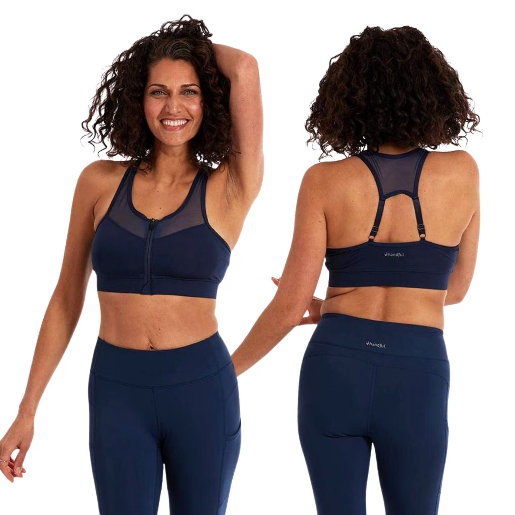Vintage VINTAGE Handful High Impact The Closer Sports Workout Bra Night Swim Navy Small Size ONE SIZE - 2 Thumbnail