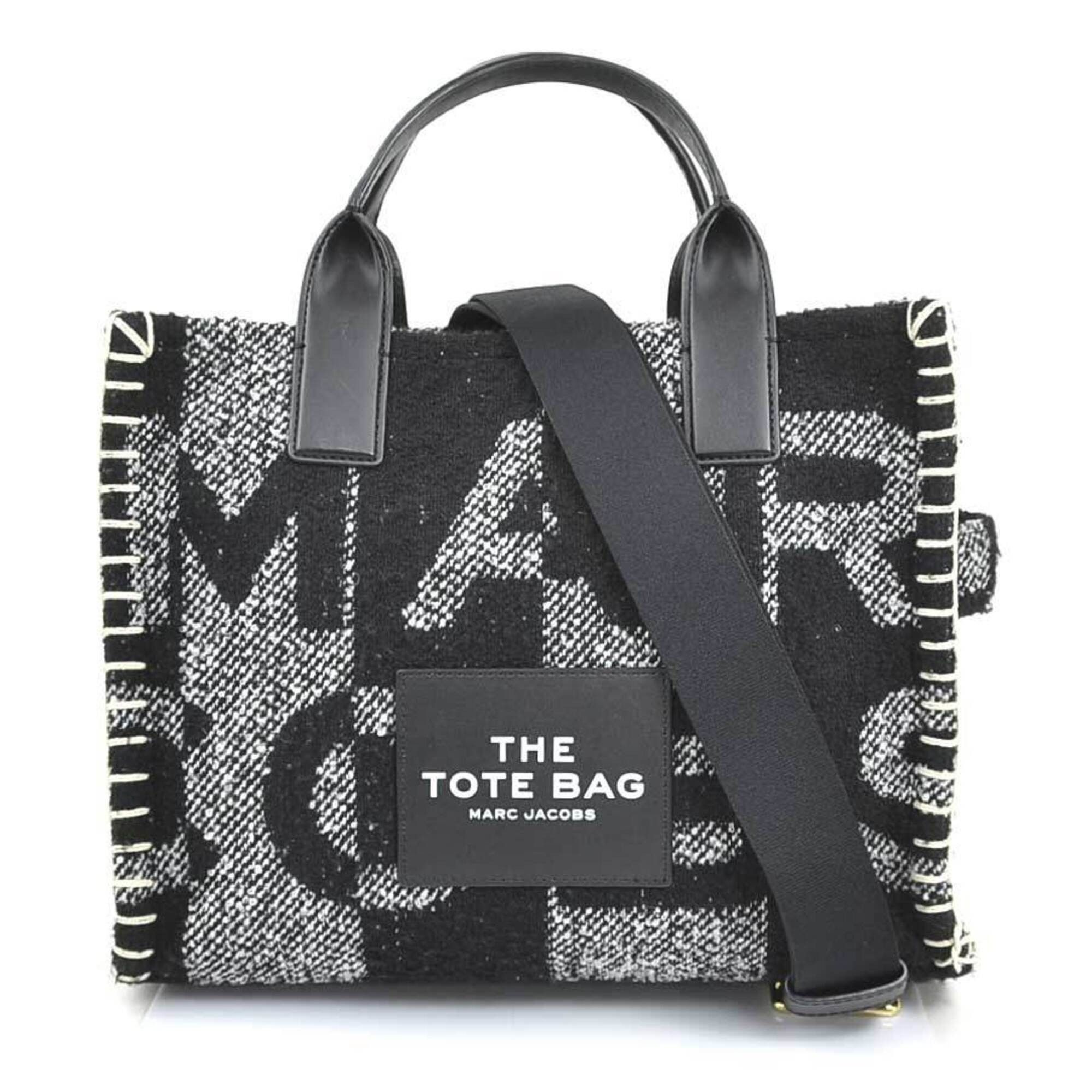 Marc Jacobs Marc Jacobs handbag/shoulder bag, blanket design, small tote polyester/leather, black, women's, h32362k Size ONE SIZE - 1 Thumbnail