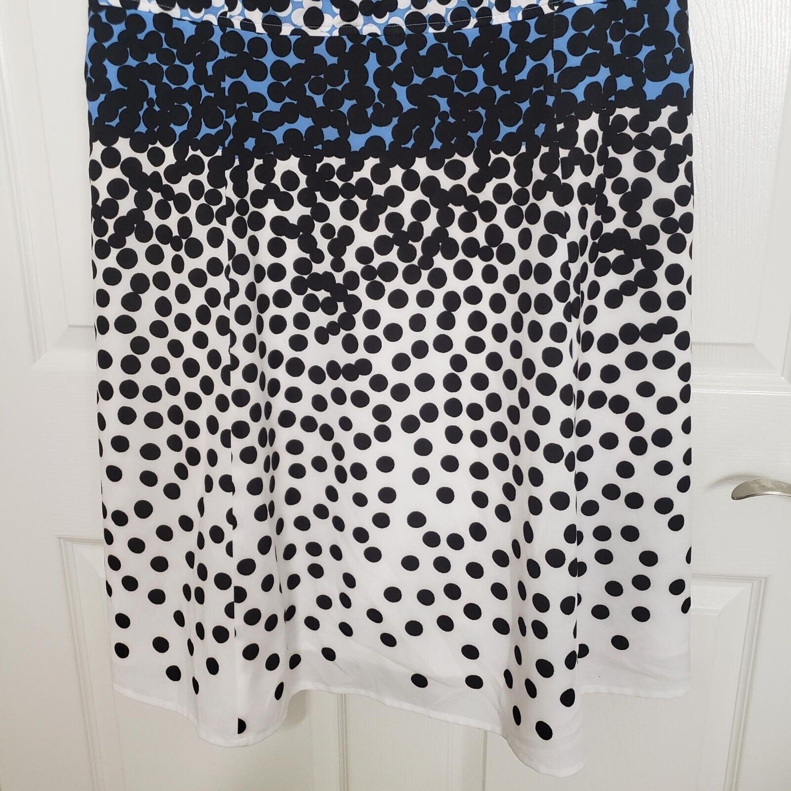 Designer eShakti Polka Dot Dress Womens Size 2X Ombre Blue Pockets Size XXL / US 16-18 / IT 52-54 - 3 Thumbnail