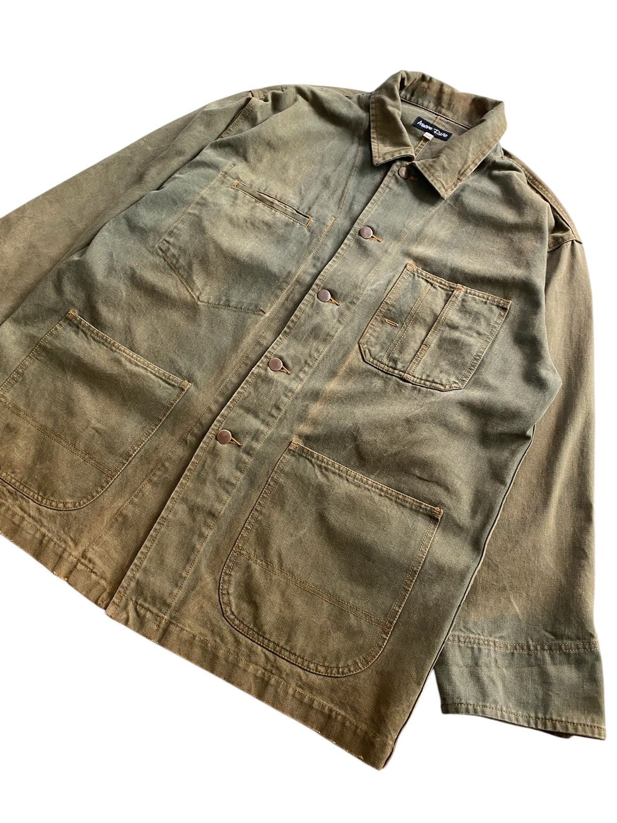 If Six Was Nine × Japanese Brand DOPE🔥Vtg 70s PUNe 🇯🇵 Made Denim 4 Pockets Chore Jacket Size US XL / EU 56 / 4 - 7 Thumbnail