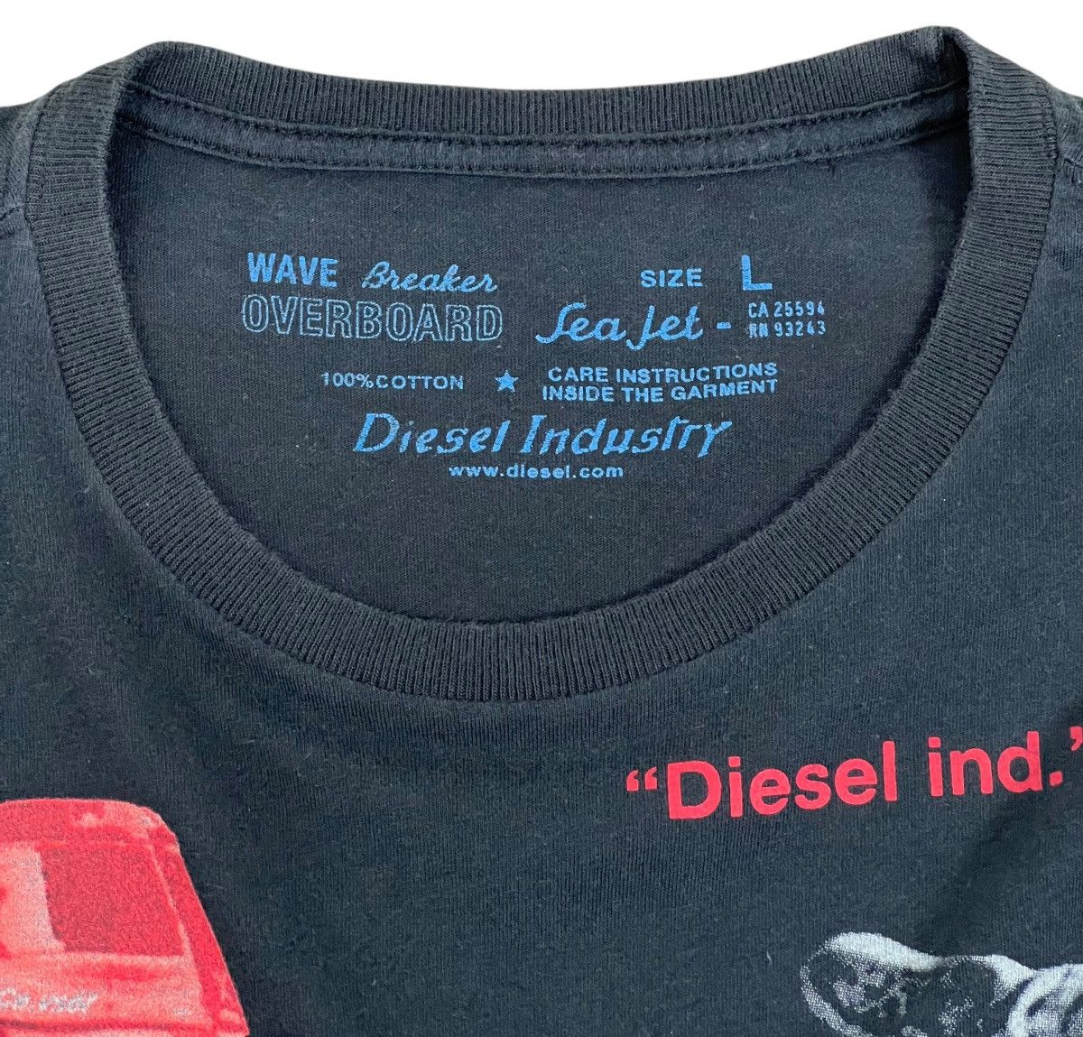 Diesel Diesel x Wave Breaker Overboard Tee Size US L / EU 52-54 / 3 - 6 Thumbnail