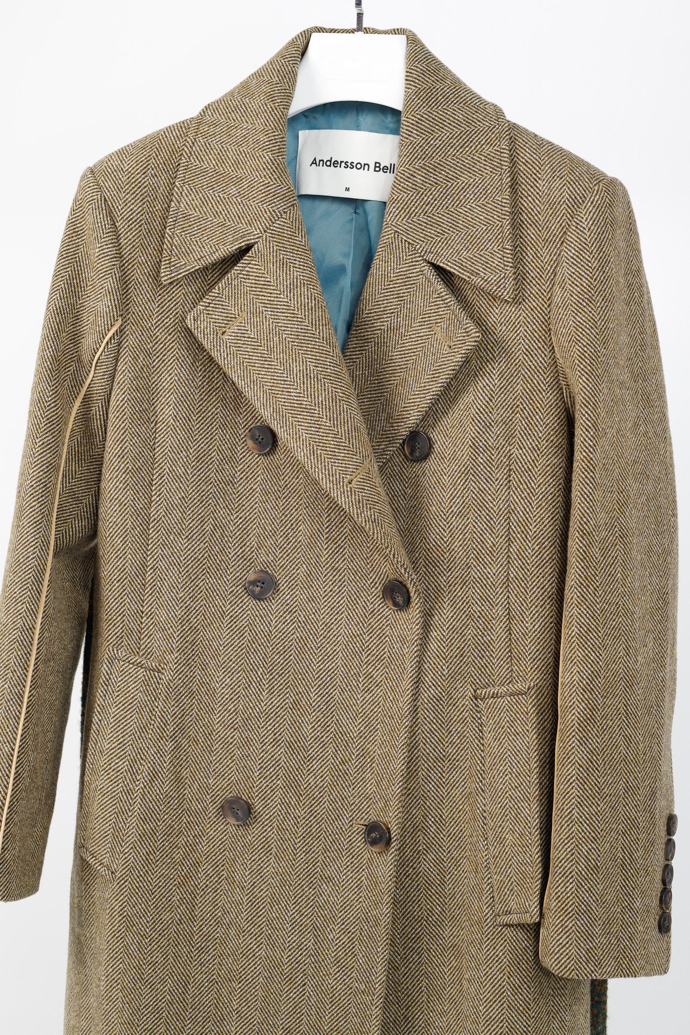 Andersson Bell Andersson Bell Chloe Brown Herringbone Back Pleats Coat Size M / US 6-8 / IT 42-44 - 3 Thumbnail