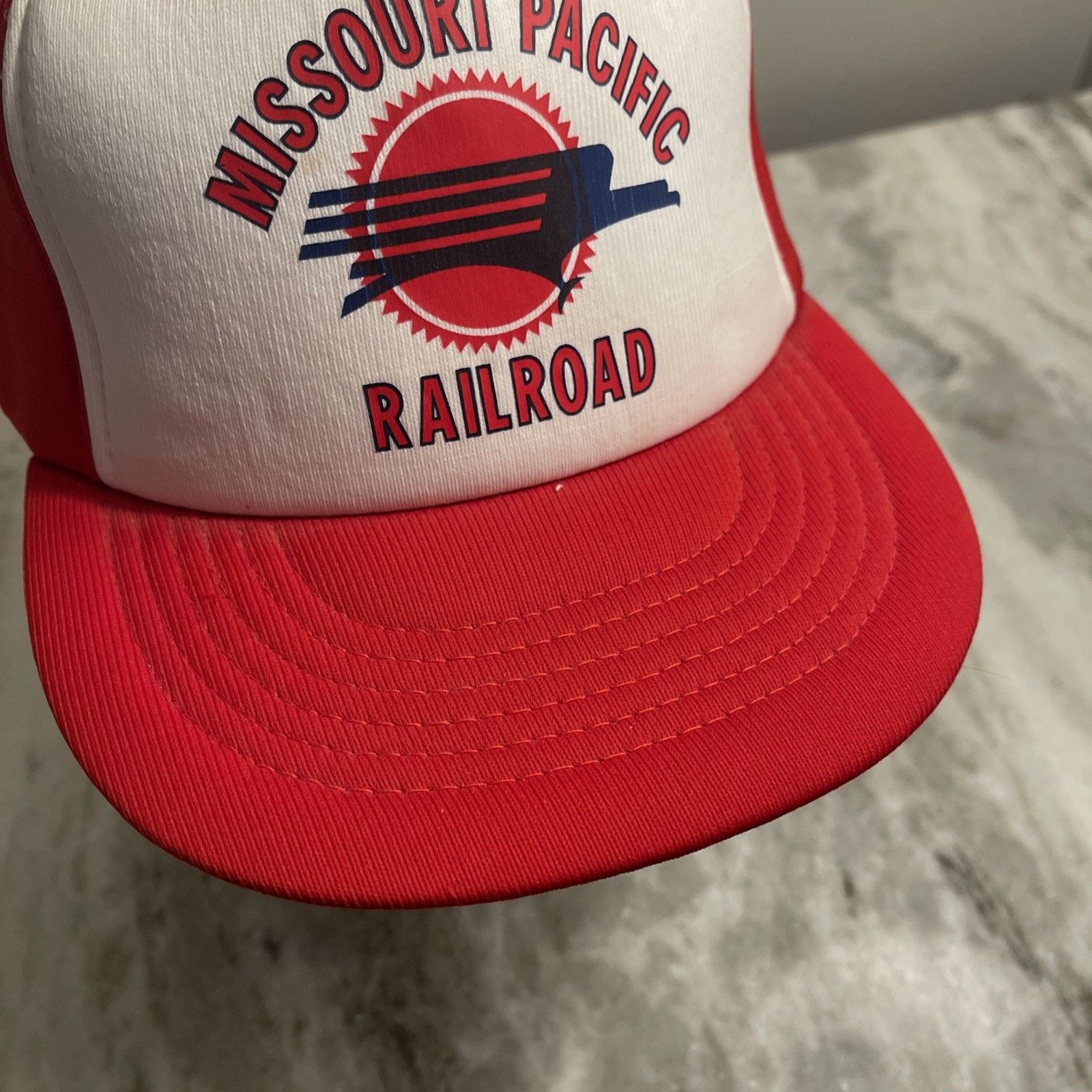 Vintage Missouri Pacific Railroad One Size SnapBack Foam Train Hat Size ONE SIZE - 6 Thumbnail