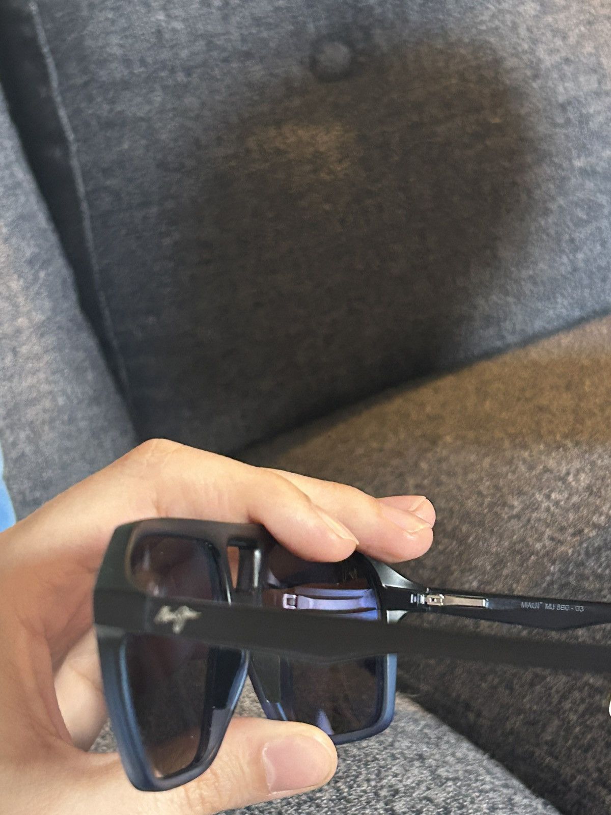 Maui Jim Maui Jim Wedges B880-03 Black Fade Blue Polarized 57mm Size ONE SIZE - 5 Thumbnail