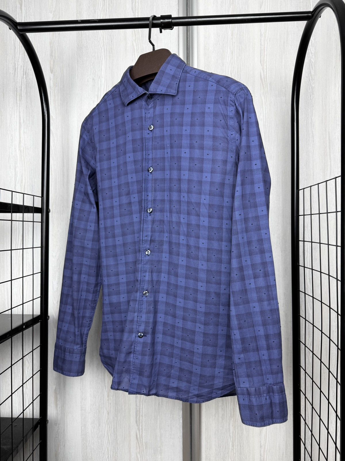 Tintoria Mattei Tintoria Mattei 954 blue checkered italian ls shirt size 40 Size US M / EU 48-50 / 2 - 5 Thumbnail
