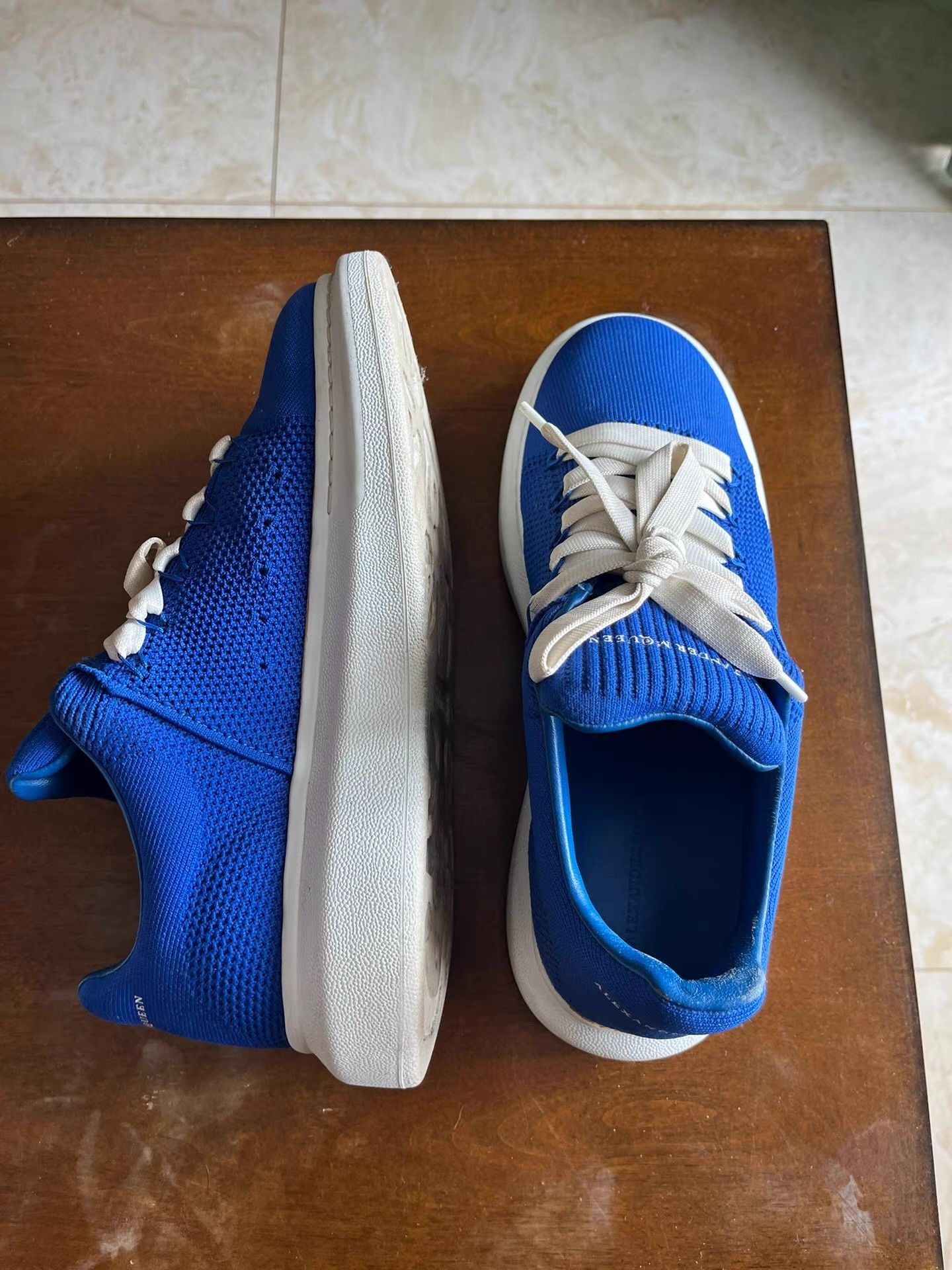 Alexander McQueen Authentic Alexander McQueen blue casual sneakers Q18 Size US 8 / EU 41 - 3 Thumbnail