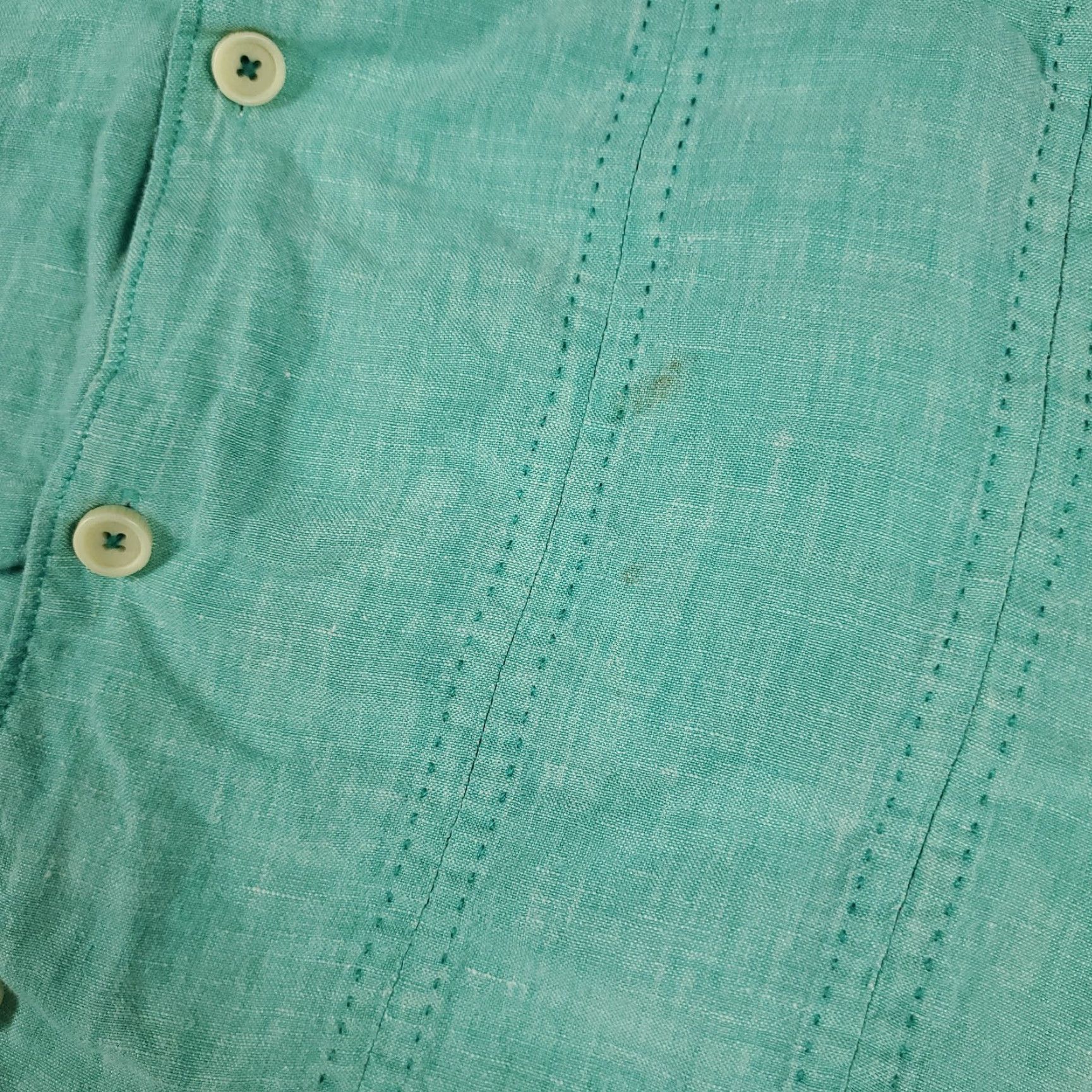 Tommy Bahama Tommy Bahama Shirt XL Blue Linen Button-Up Short Sleeve Hawaiian Beach Tropical Mens Size US XL / EU 56 / 4 - 4 Thumbnail