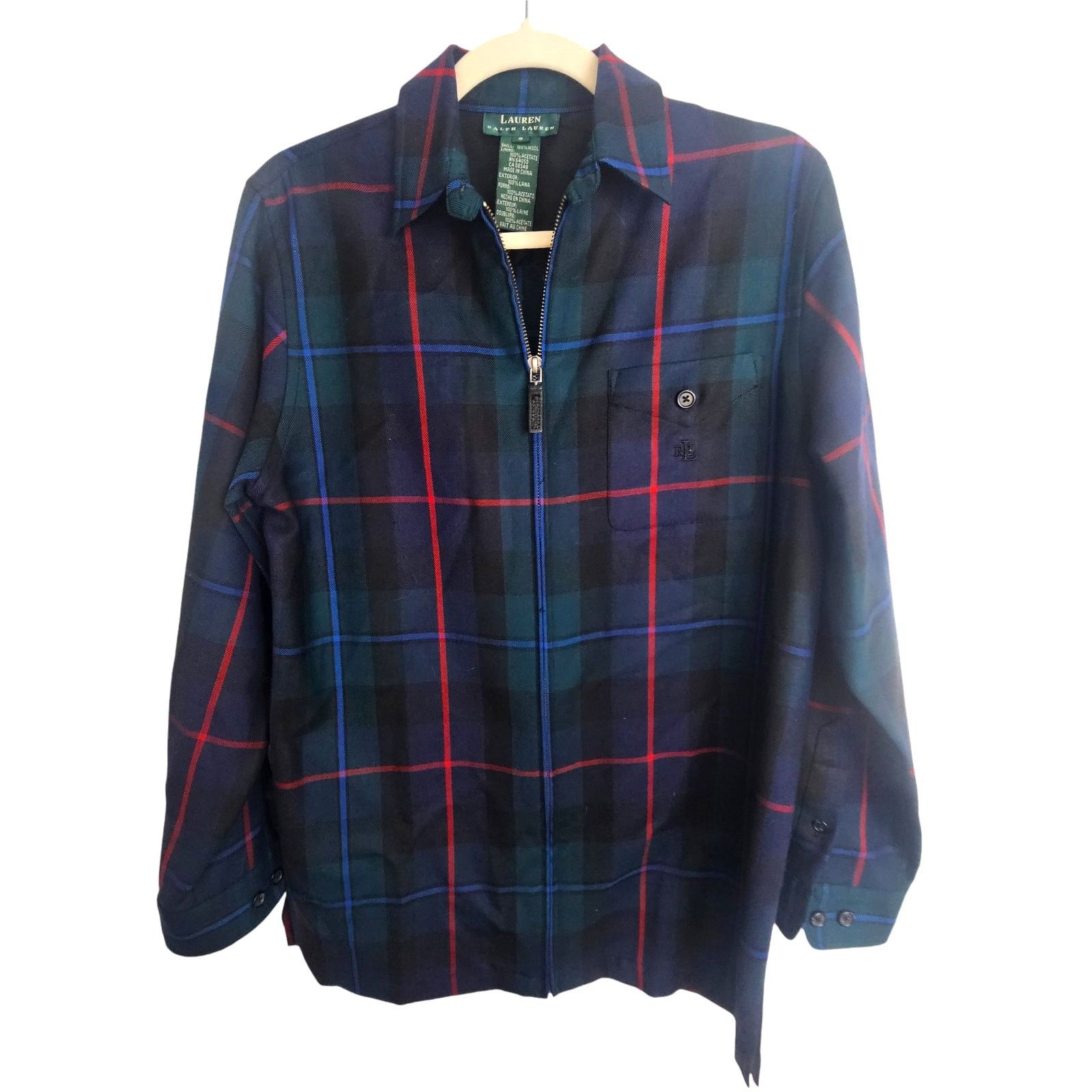 Lauren Ralph Lauren Vintage Lauren Ralph Lauren Womens Wool Shacket Dark Preppy Size S / US 4 / IT 40 - 1 Thumbnail