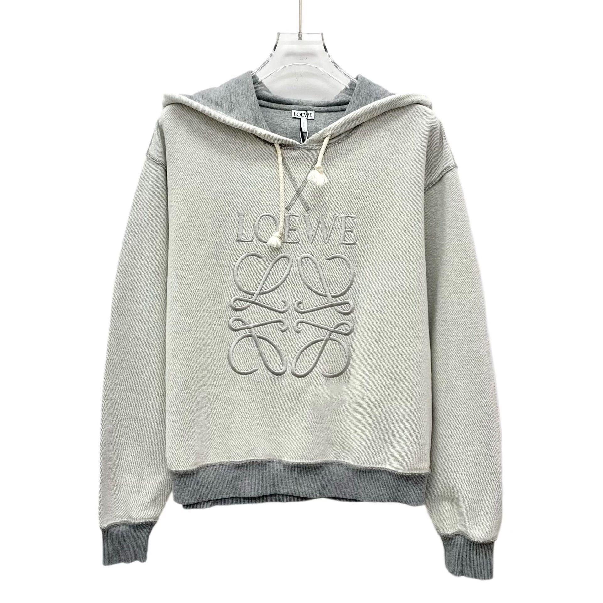 Loewe Loewe Retro Embroidered Gray Hoodie S Women Size S / US 4 / IT 40 - 1 Thumbnail