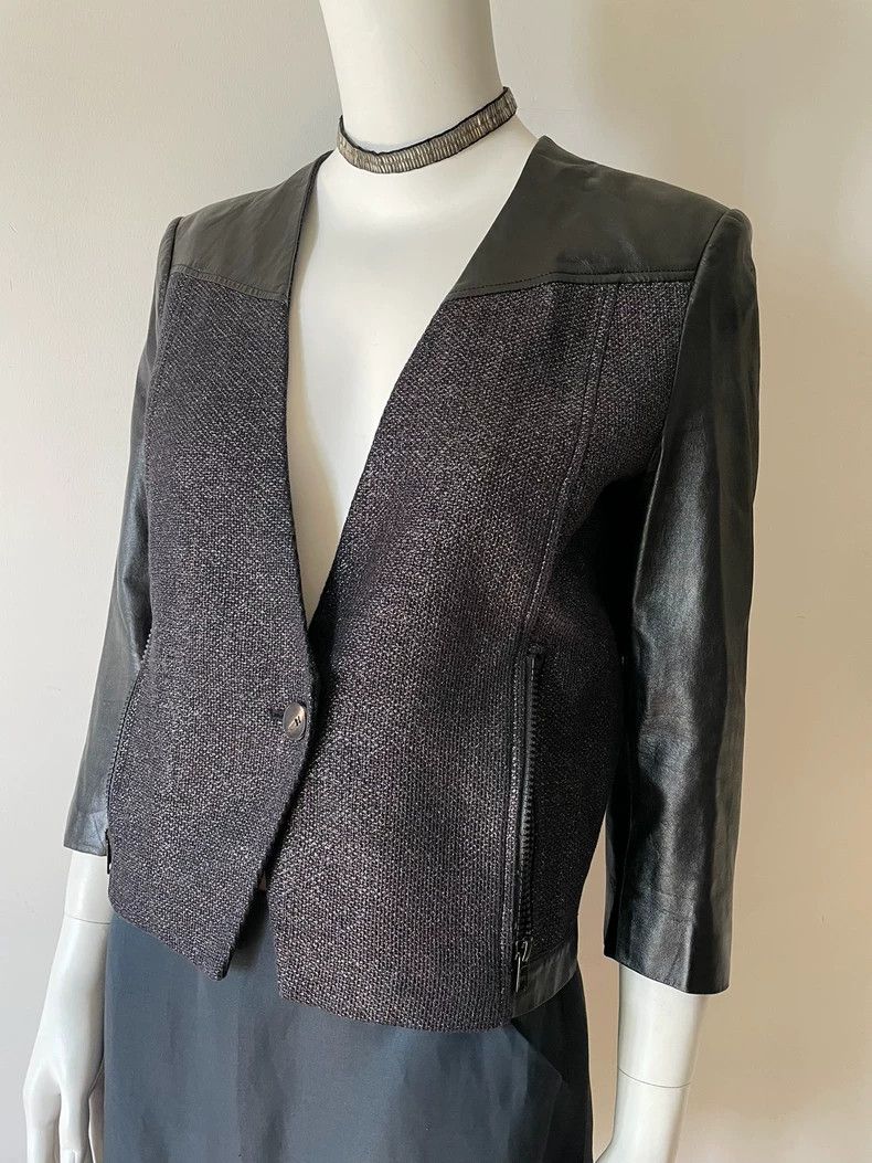 Helmut Lang HELMUT LANG size2 Metallic sheepskin simple style coat Size M / US 6-8 / IT 42-44 - 5 Thumbnail