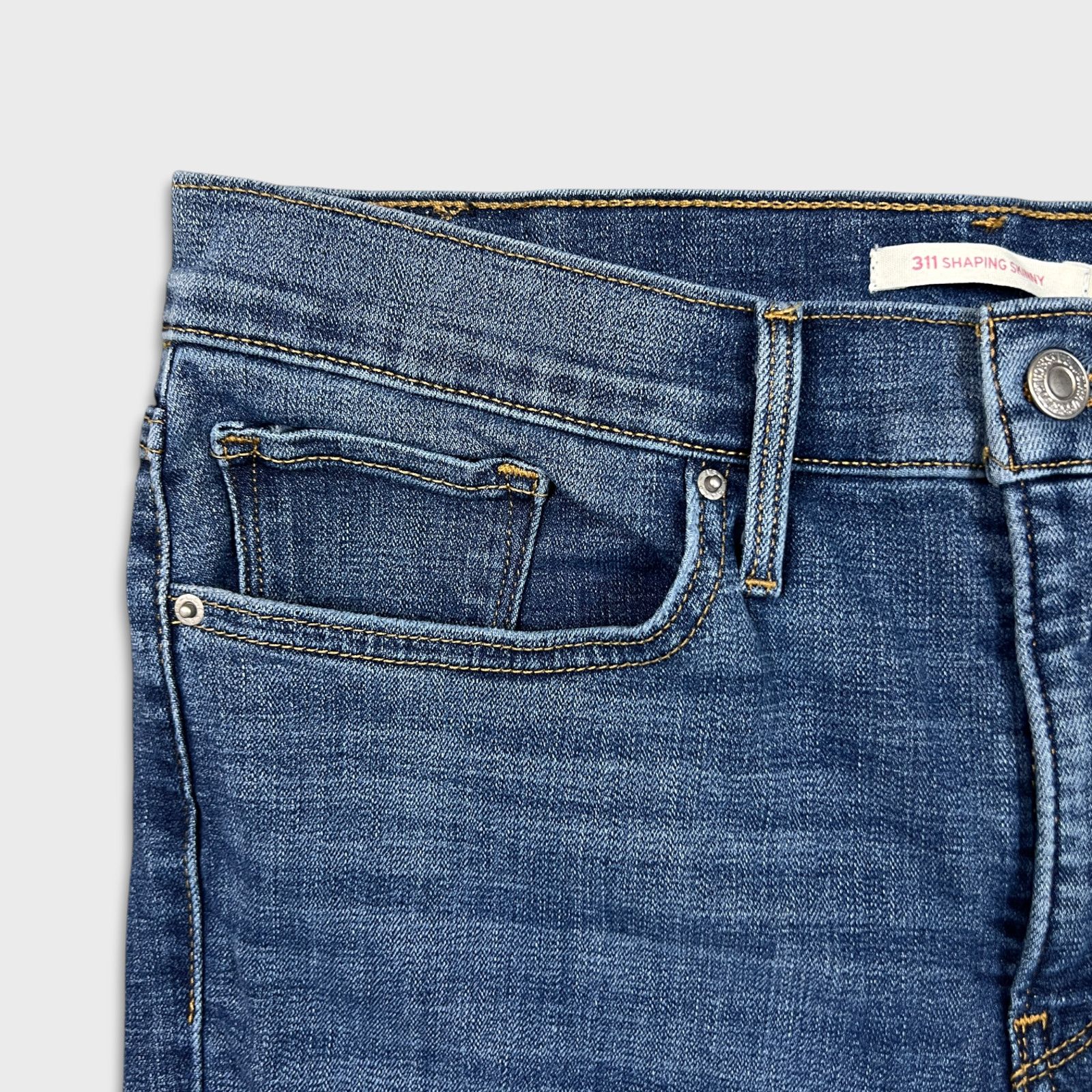 Levi's × Vintage Levi's 311 Jeans sz 30 Shaping Skinny Medium Wash Denim Pant Size 30" / US 8 / IT 44 - 3 Thumbnail