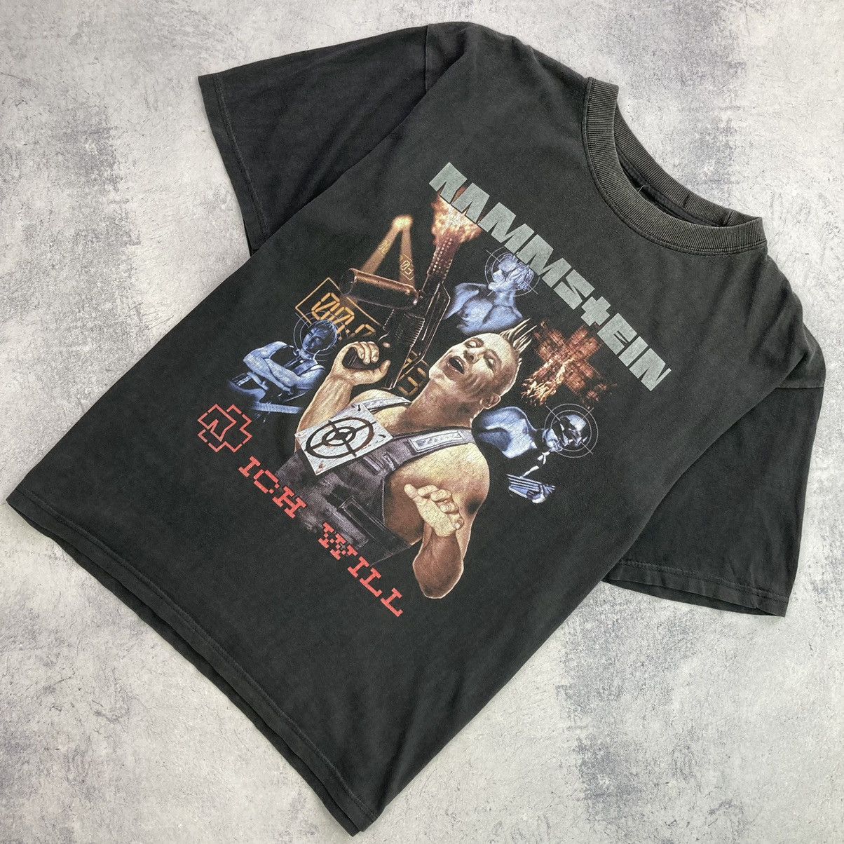 Vintage Rammstein ich will rock band tee 90