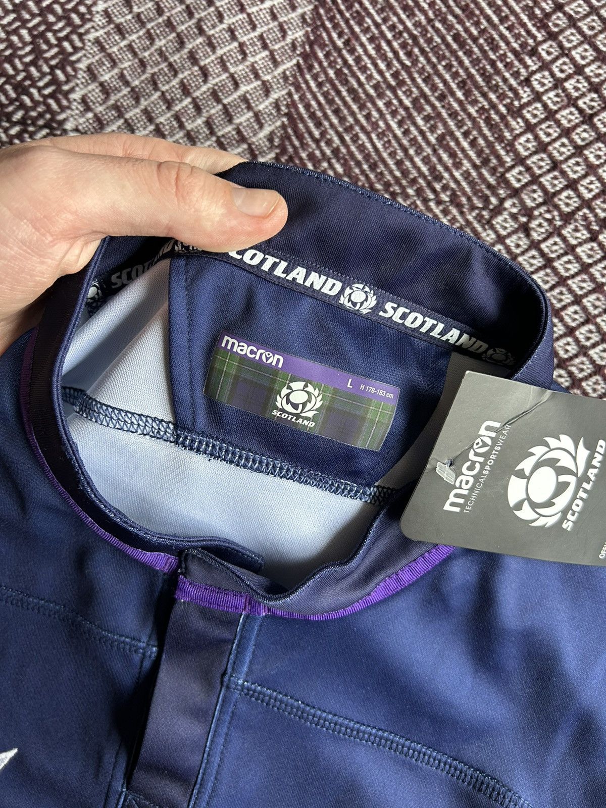 Macron × Rugby Ralph Lauren Scotland Rugby Jersey Shirt Home Macron New Item L Size Size US L / EU 52-54 / 3 - 6 Thumbnail