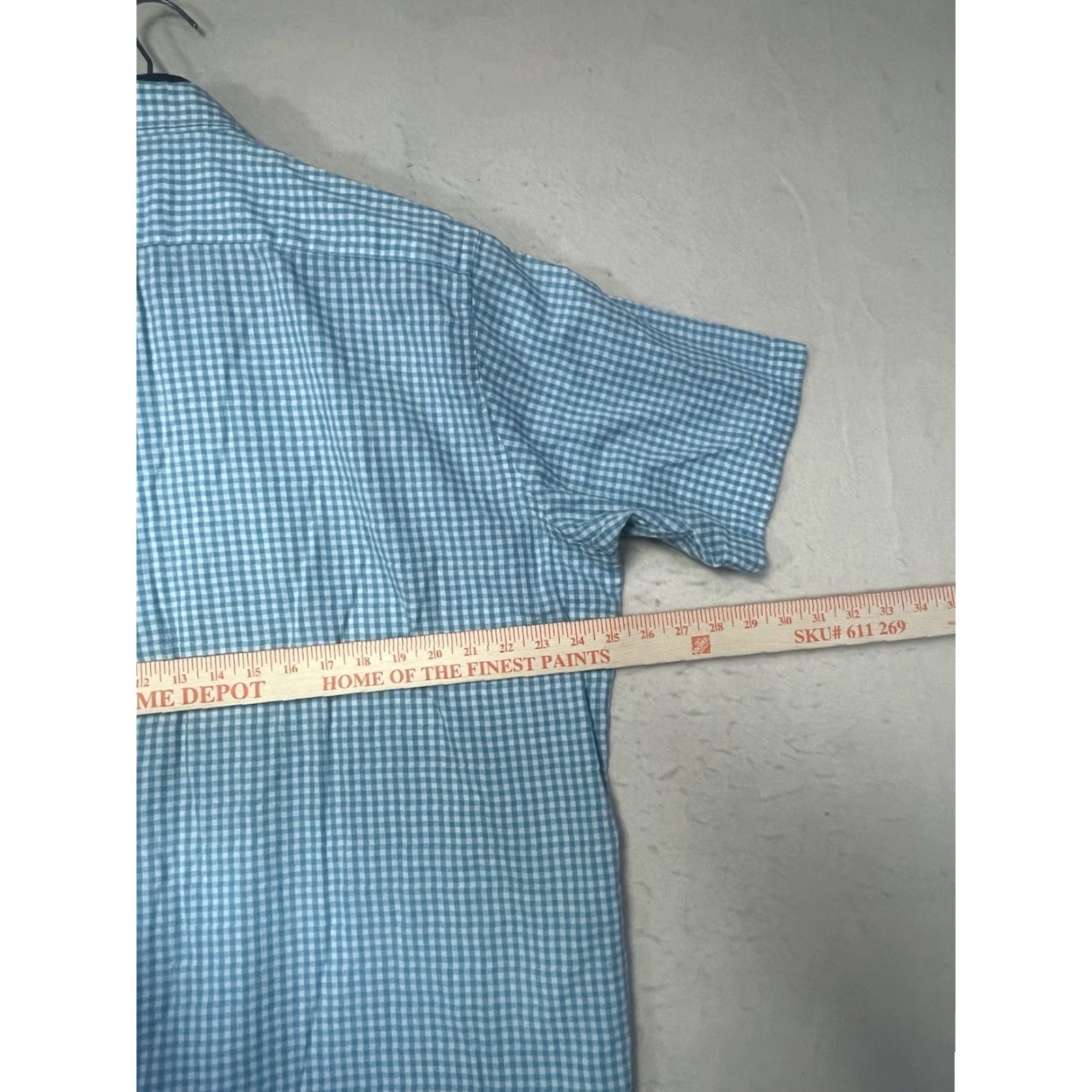 Tailorbyrd TAILORBYRD Button-Up Shirt Men 2XL Plaid Blue Green Short Sleeve Size US XXL / EU 58 / 5 - 3 Thumbnail