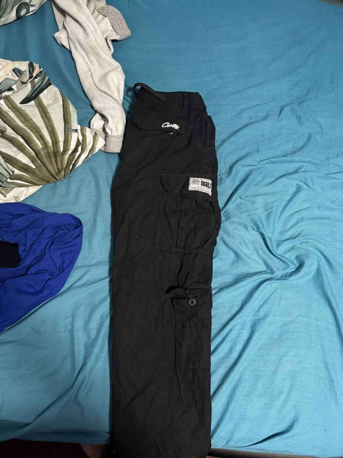 Corteiz Corteiz 4Starz Special Edition Guerillaz Cargos -Black/White Size US 34 / EU 50 - 4 Thumbnail
