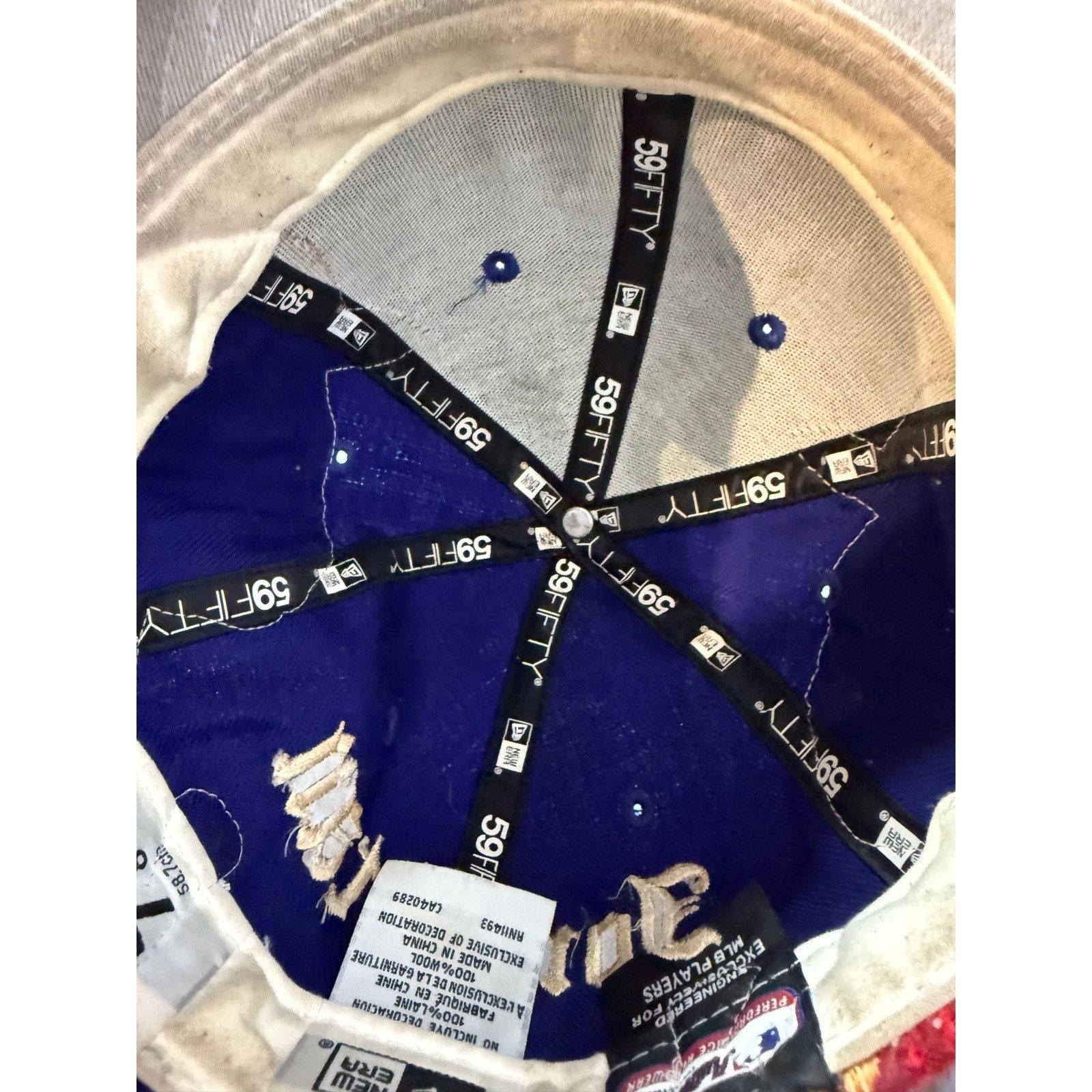 Jon Stan NYC Jon Stan Dodgers Cap Used 7 3/8 Size 38 - 3 Thumbnail