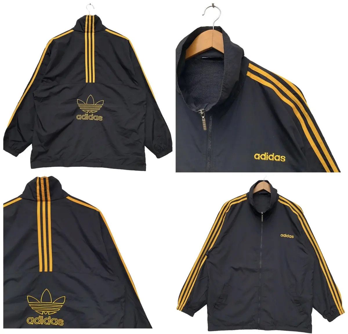 Adidas Vintage 90s Adidas Big Logo Embroidered Windbreaker Jacket Size US L / EU 52-54 / 3 - 1 Thumbnail