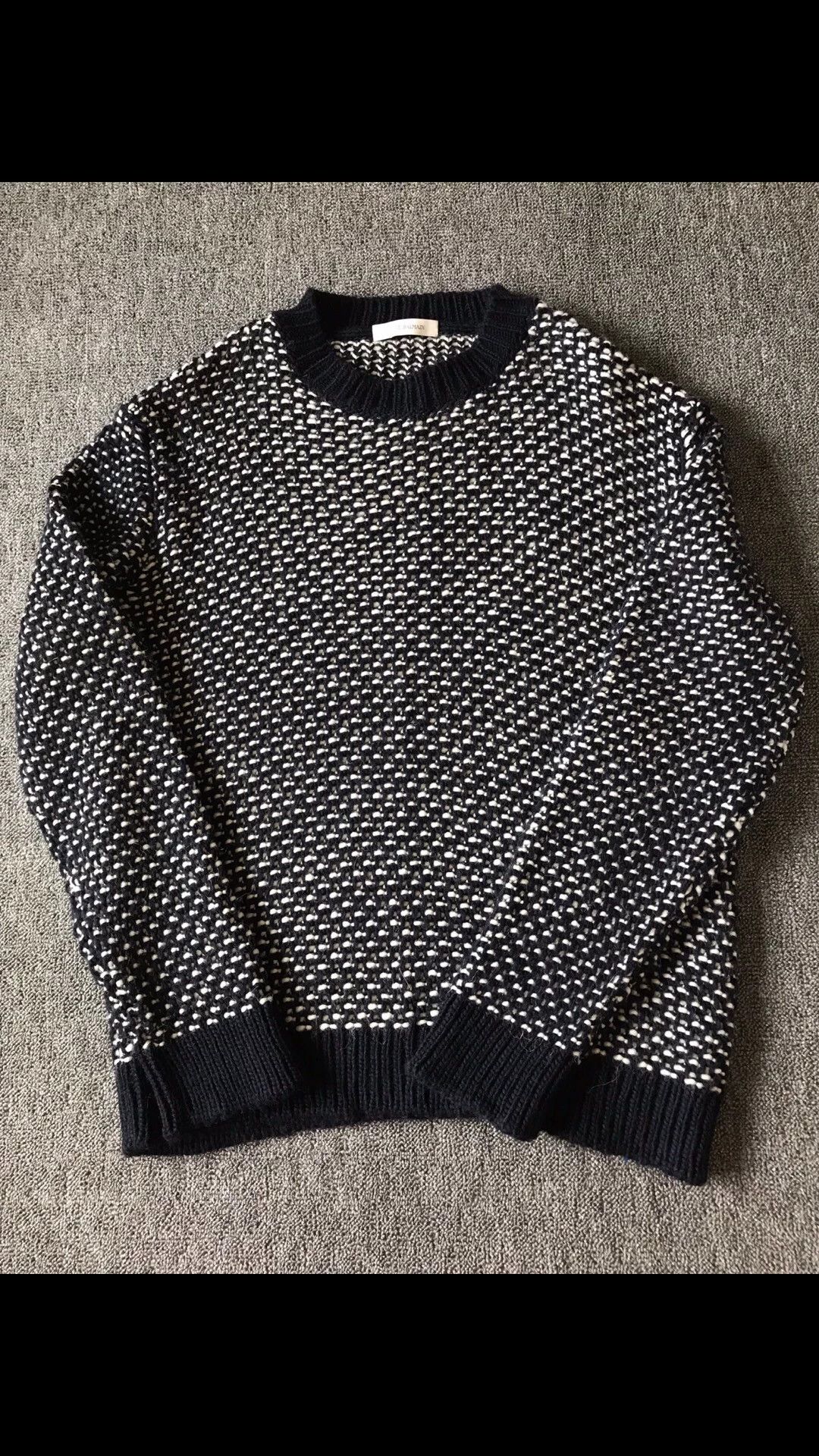 Balmain BALMAIN wool alpaca blend chunky color knit sweater 50 Size US M / EU 48-50 / 2 - 1 Thumbnail