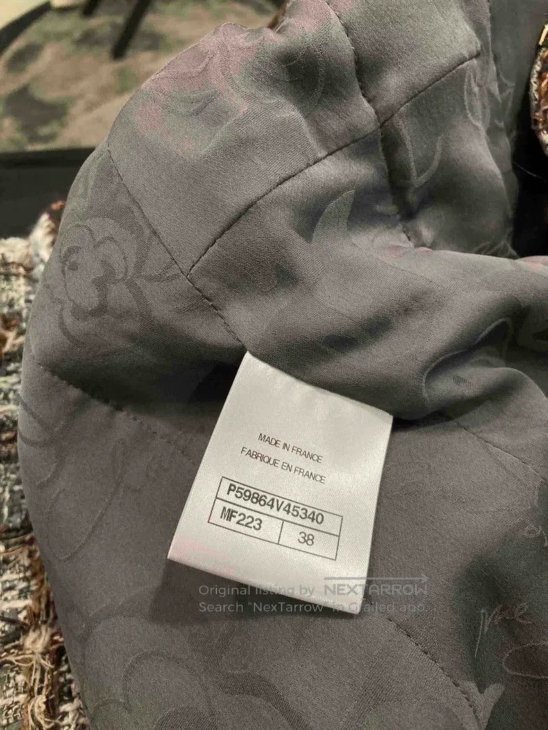 Chanel Chanel Forest series grey-brown plaid round-neck jacket Size XS / US 0-2 / IT 36-38 - 6 Thumbnail