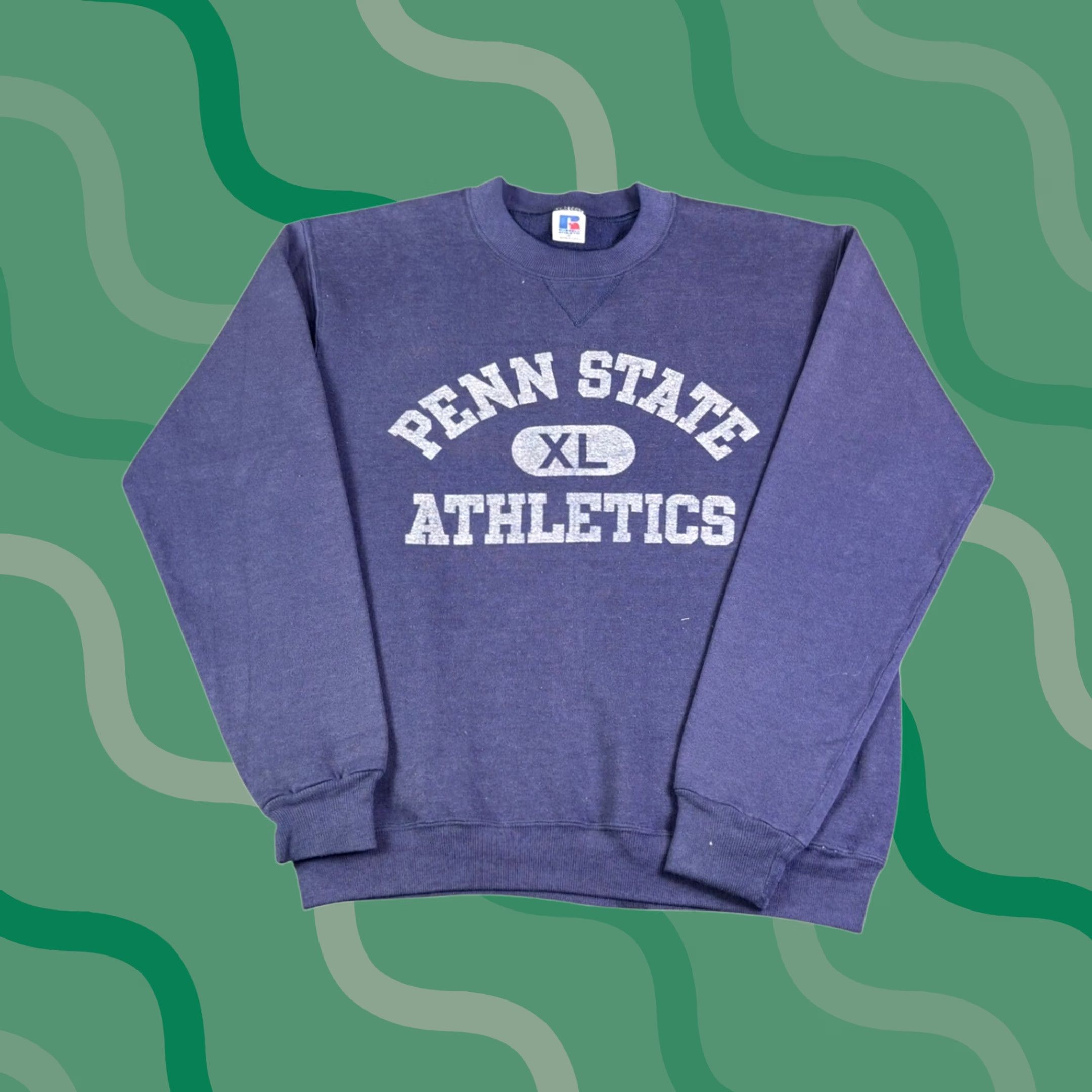 Russell Athletic VINTAGE Russell Athletic Sweatshirt Navy Blue M Crew Neck Mens Graphic Print 90s Penn State Athletics Size US M / EU 48-50 / 2 - 1 Thumbnail