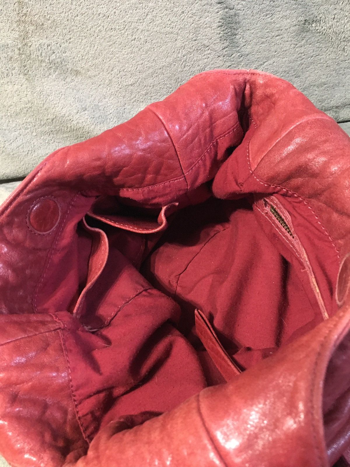 Gerard Darel Gerard Darel Lamb Leather Red Shoulder Hobo Bag Size ONE SIZE - 8 Thumbnail