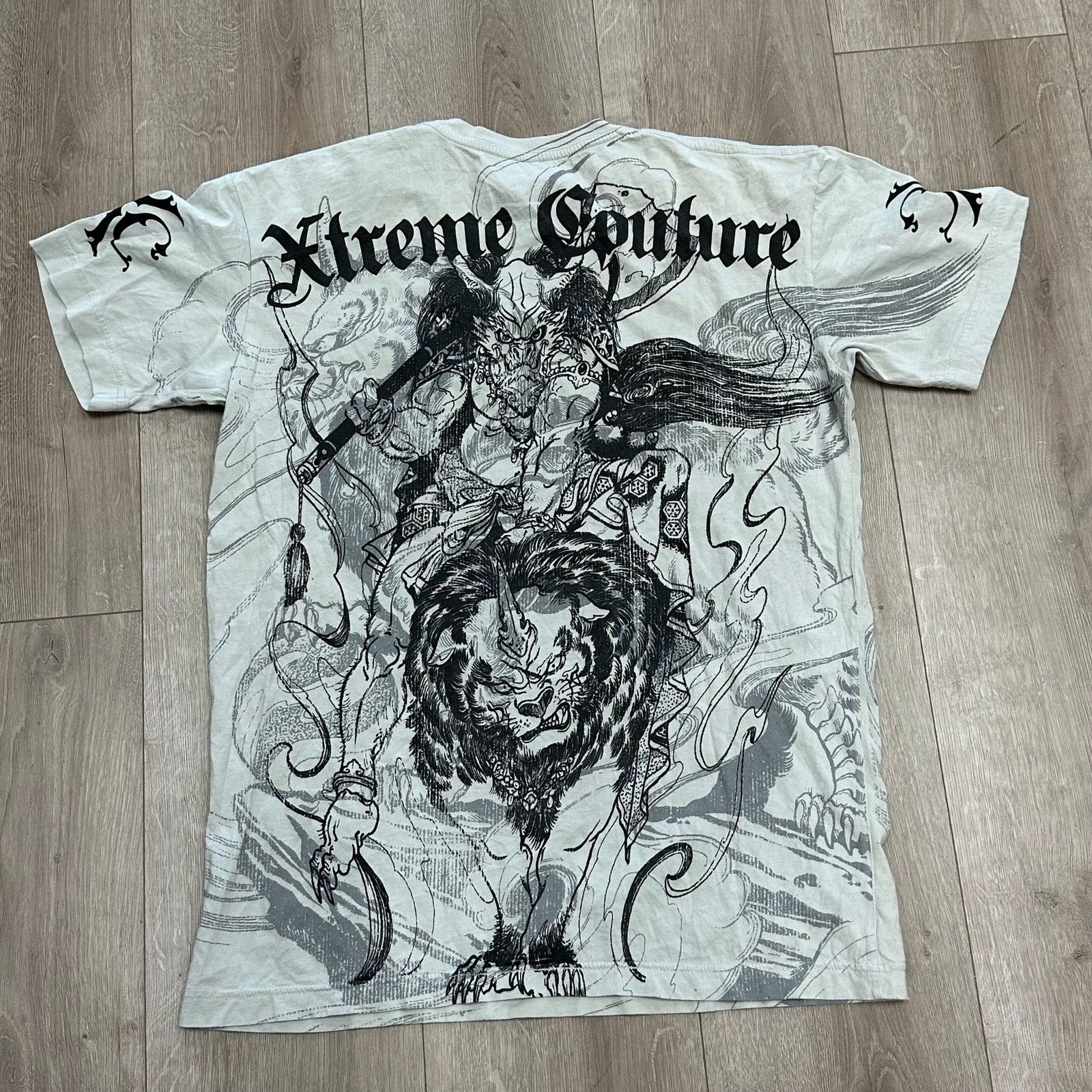 Affliction Xtreme Couture Affliction Japanse Art Gray Black Tee Large Size US L / EU 52-54 / 3 - 5 Thumbnail