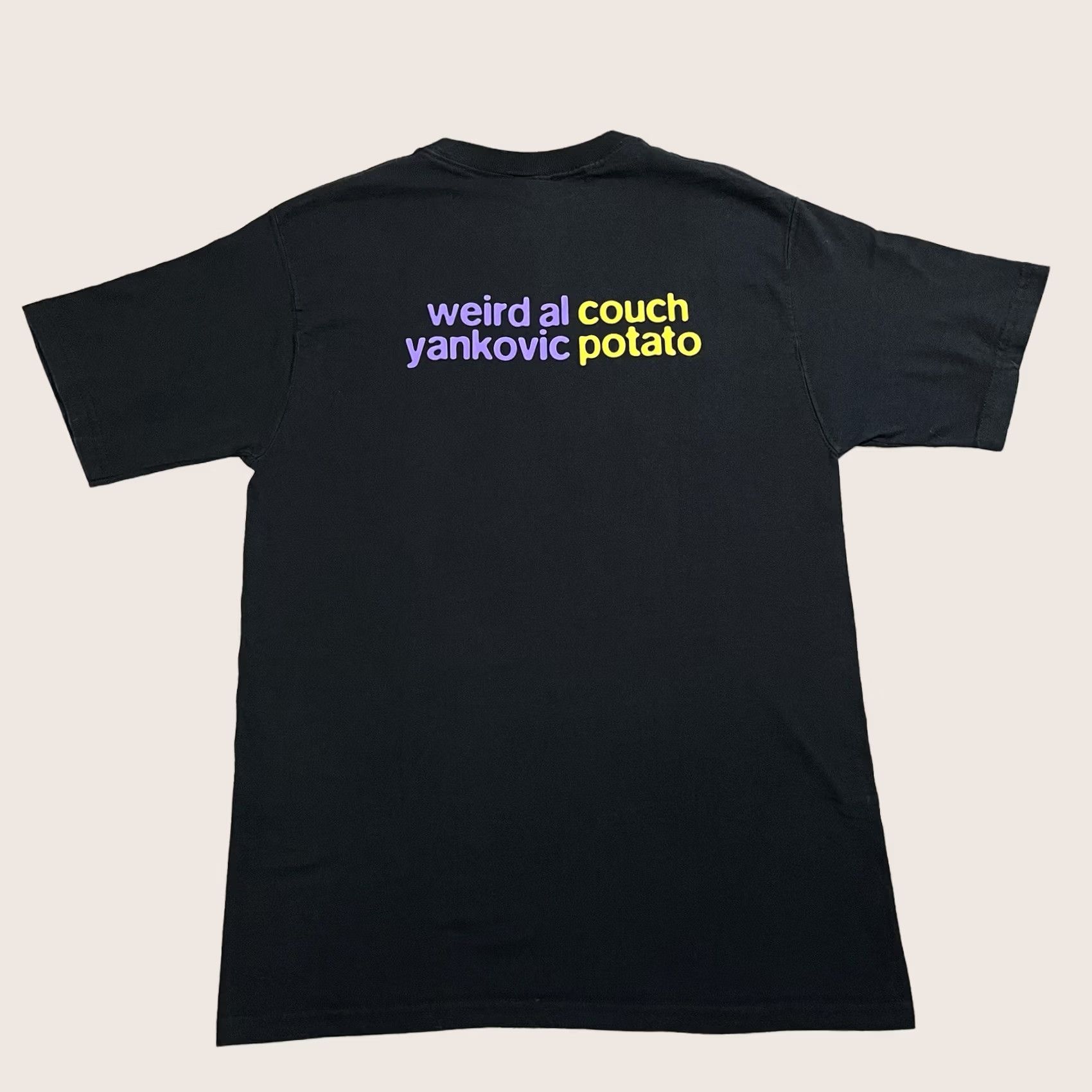 Fruit Of The Loom VINTAGE Fruit of the Loom Shirt Mens M Black 90s Parody Logo Couch Potato Weird Al Yankovic Band Music Hip Hop Rock T-Shirt Size US M / EU 48-50 / 2 - 1 Thumbnail