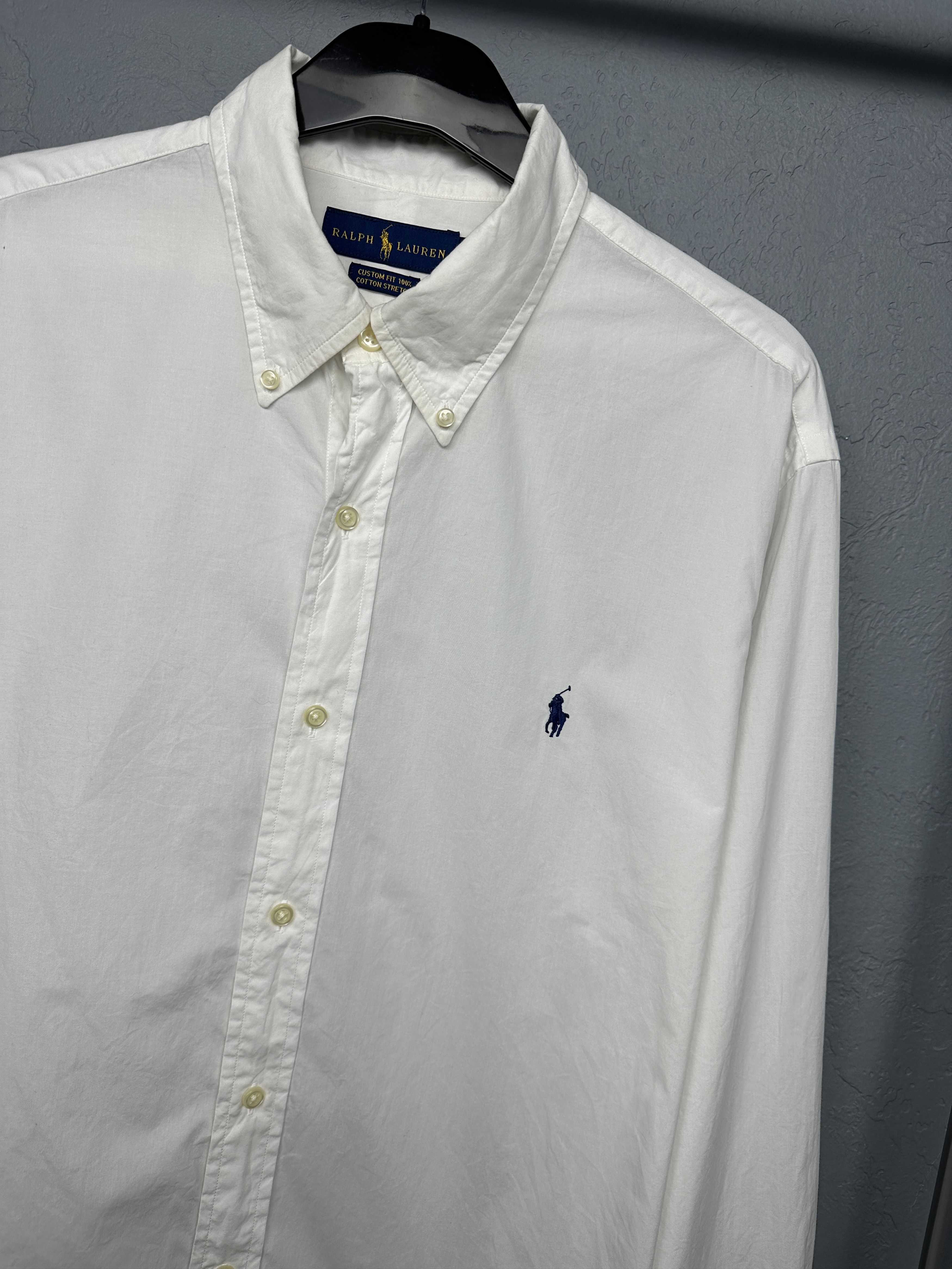 Polo Ralph Lauren Polo Ralph Lauren Mens Long Sleeve White Shirt Size US XL / EU 56 / 4 - 2 Thumbnail