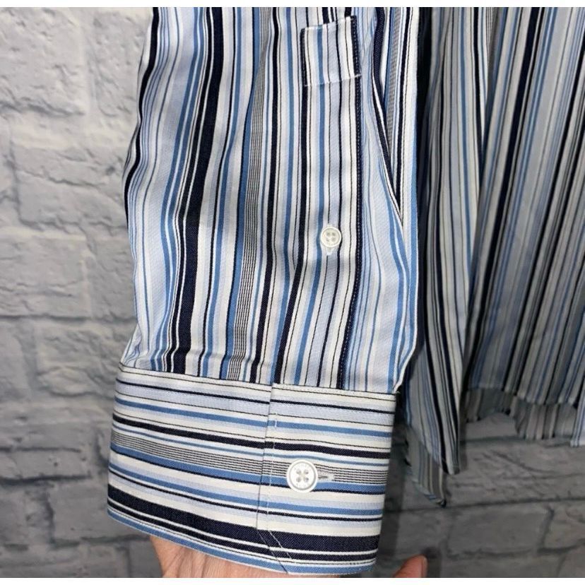 Michael Kors Michael Kors Longsleeve button down stripe dress shirt w/but Size US XXL / EU 58 / 5 - 5 Thumbnail