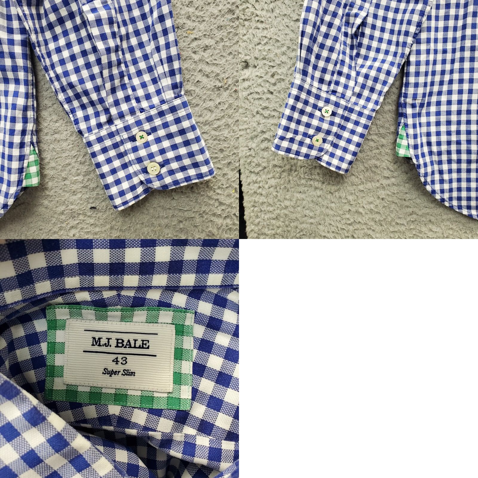 M.J. Bale M.J. Bale Shirt Men L Multi Check Button-Down Long Sleeve Collared Slim Extra-Slim Vintage: No Size US L / EU 52-54 / 3 - 8 Thumbnail