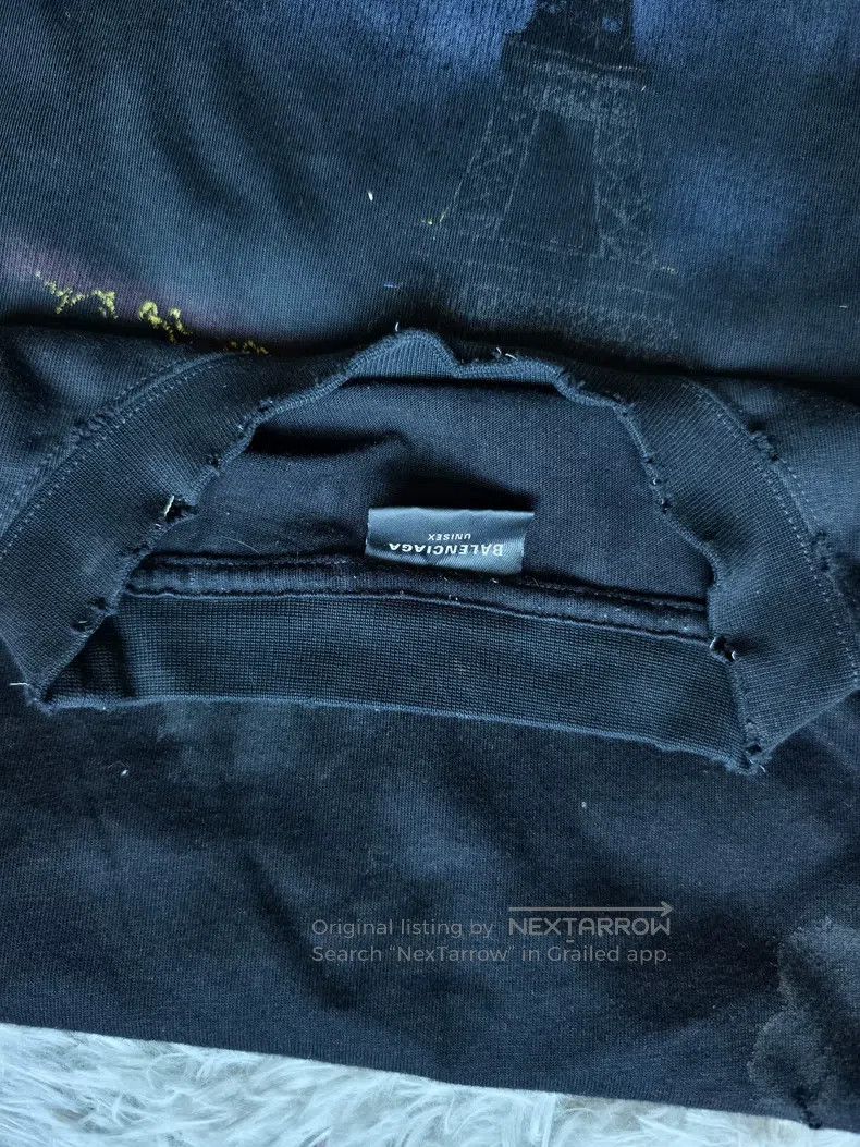 Balenciaga Balenciaga Black Tie-Dye Iron Tower Flame Short Sleeve Size US XL / EU 56 / 4 - 4 Thumbnail