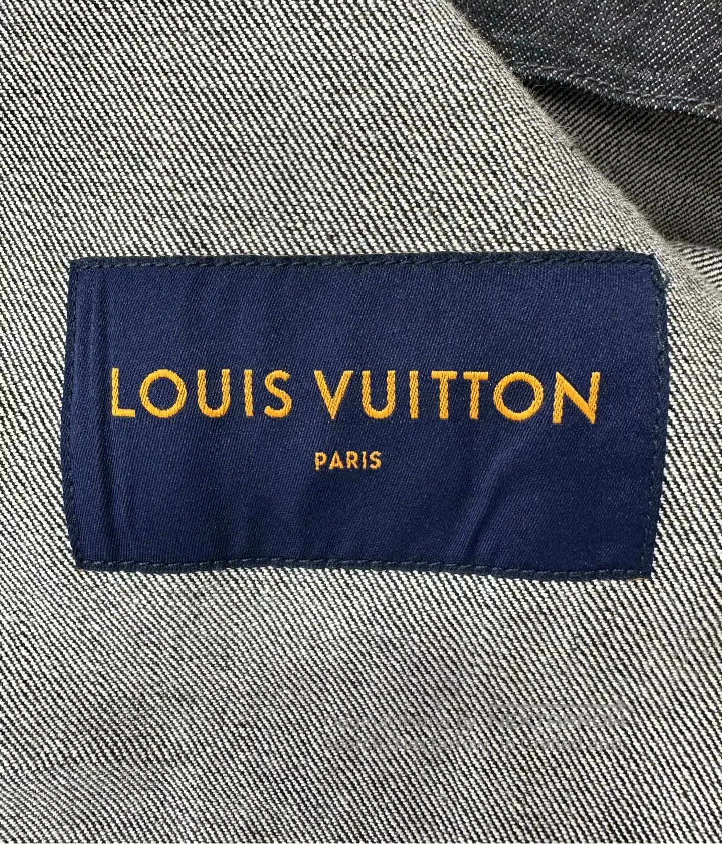 Louis Vuitton Louis Vuitton Black denim jacket with dark pattern, logo p Size US L / EU 52-54 / 3 - 3 Thumbnail