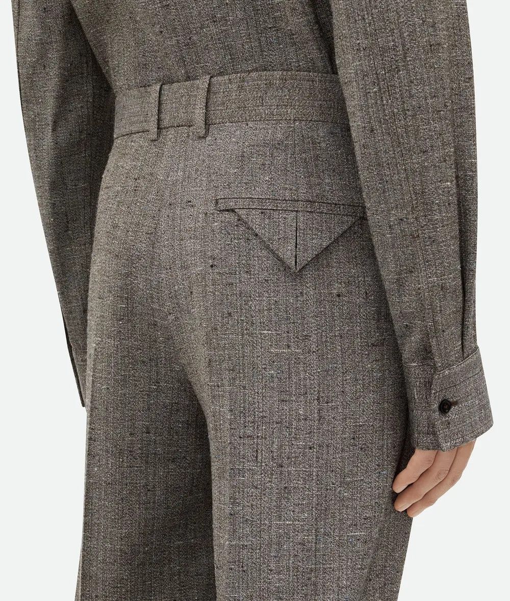 Bottega Veneta o1lf3ng11025 Viscose and Silk Straight Leg Pants in Gray Size US 34 / EU 50 - 4 Thumbnail