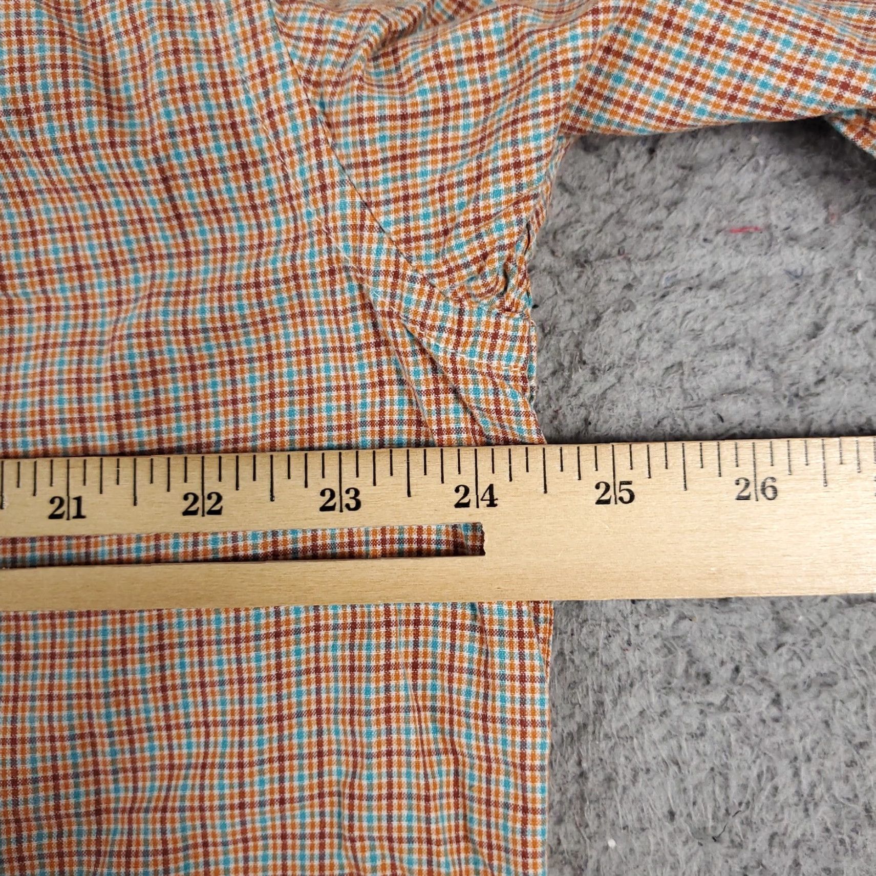 Nautica Nautica Men's Large Orange Plaid Casual Button-Up Shirt Short Sleeve Size US L / EU 52-54 / 3 - 6 Thumbnail