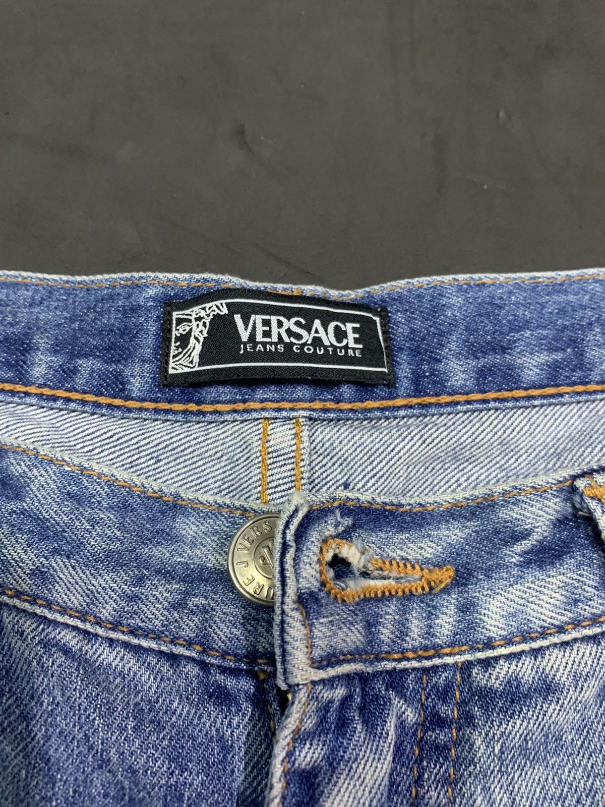 Versace 🖤BLACKDAY🖤Versace distressed flared jeans Size 31" - 3 Thumbnail